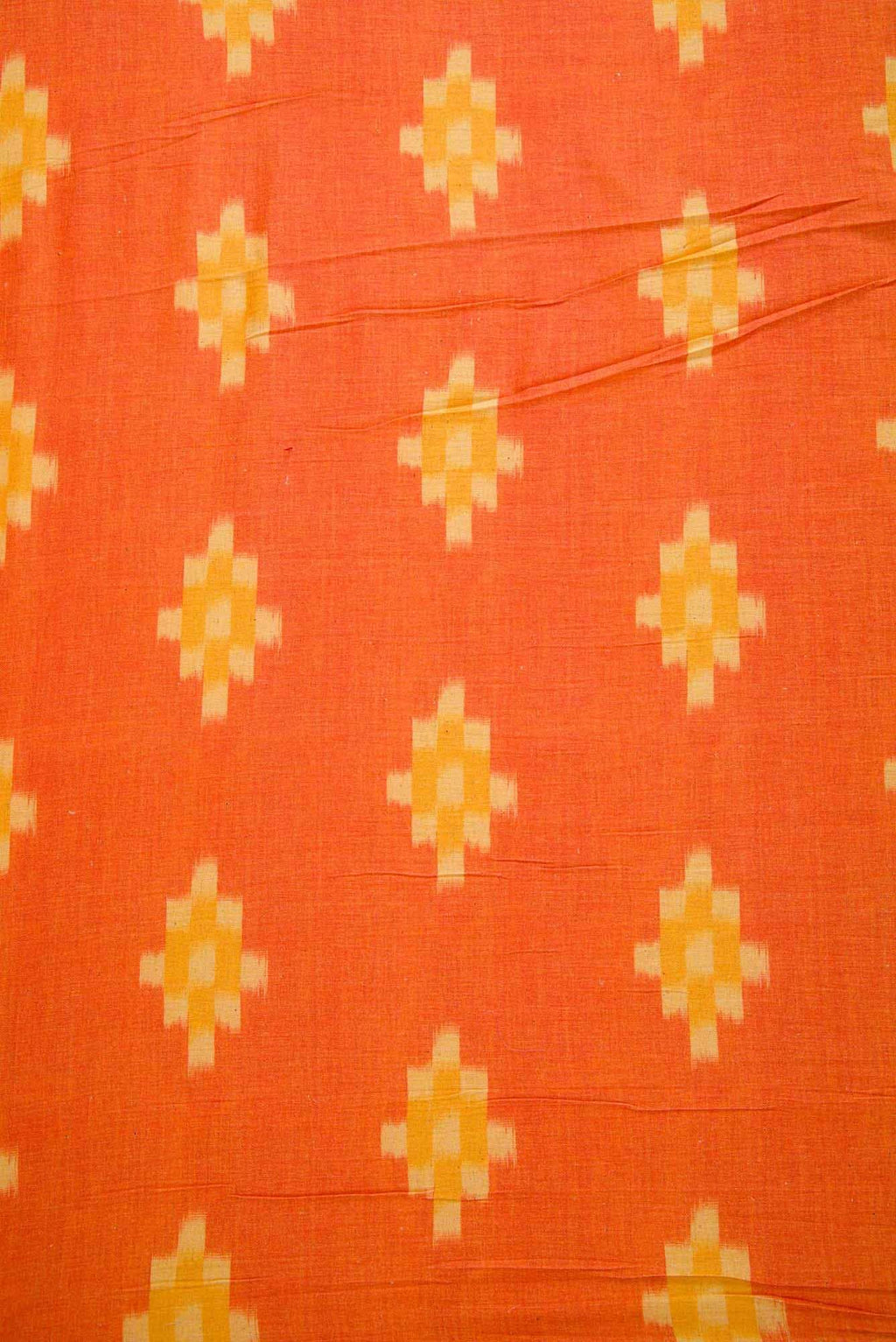 Orange Chanderi Silk Dress Material