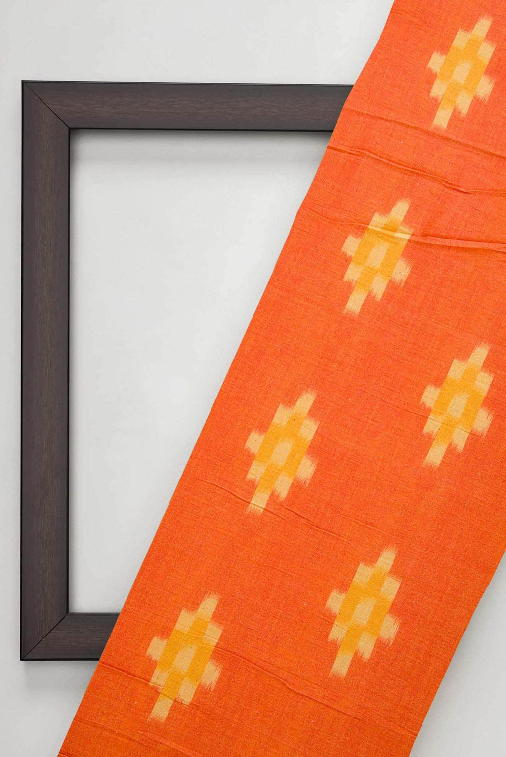 Orange Chanderi Silk Dress Material