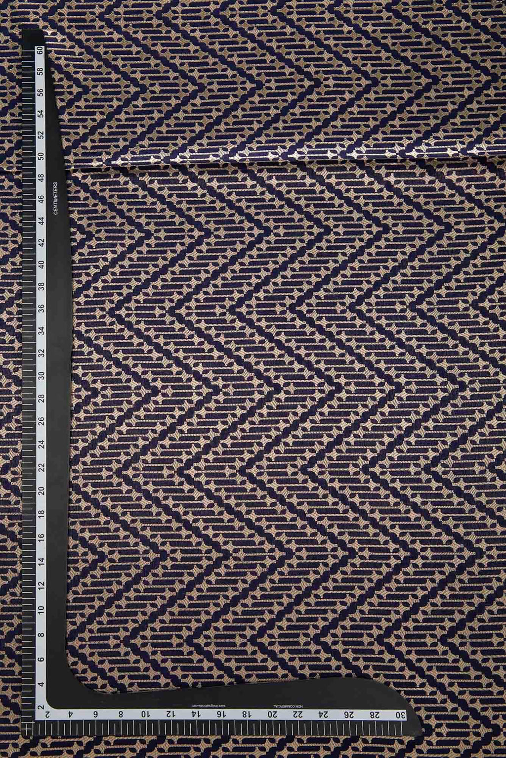 Navy Blue Banarasi Silk Dress Material