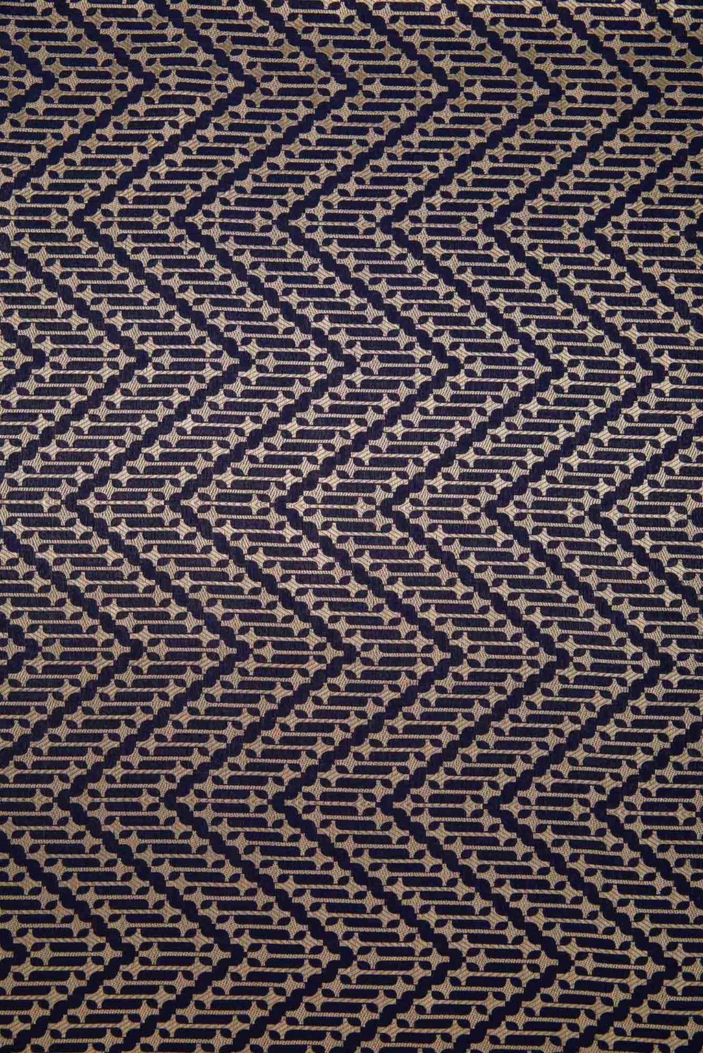 Navy Blue Banarasi Silk Dress Material
