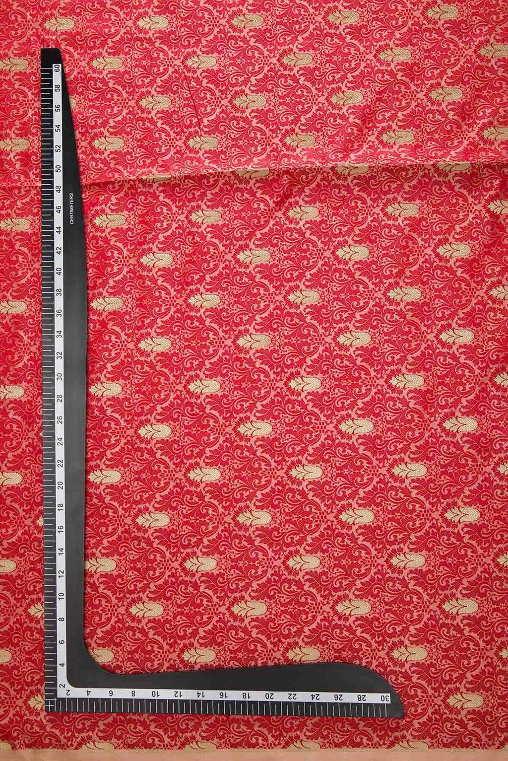 Pink Blended Banarasi Silk Dress Material