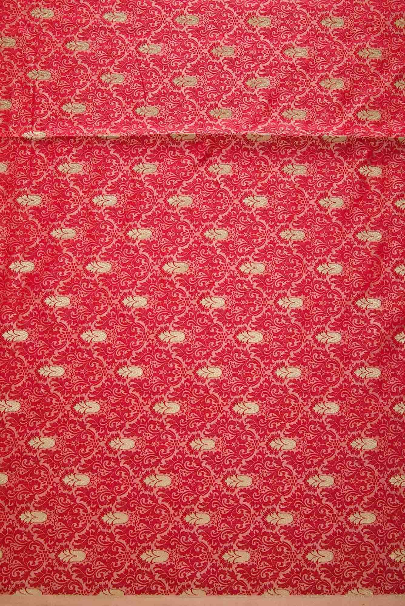 Pink Blended Banarasi Silk Dress Material