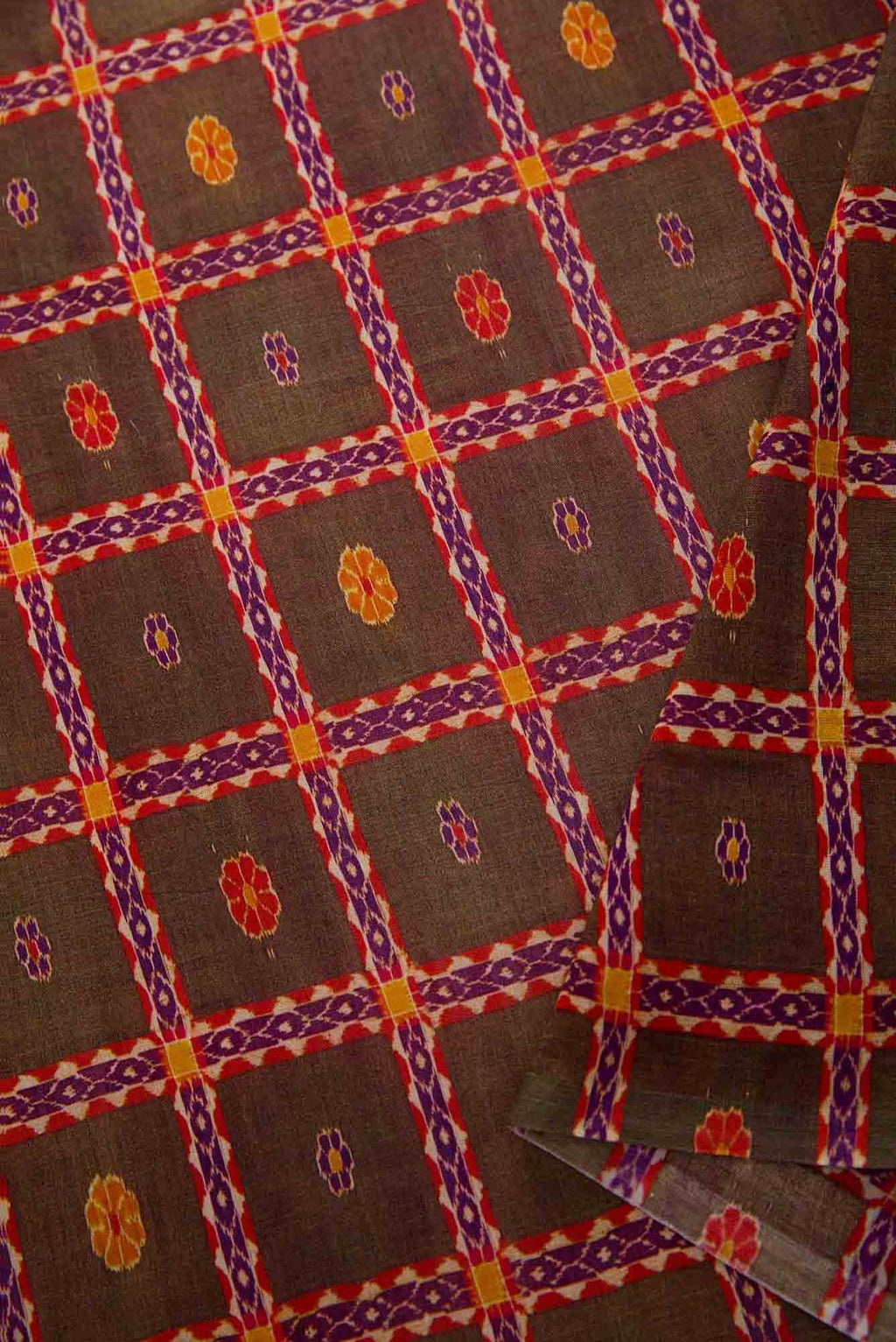 Mehandi Green Chanderi Silk Dress Material