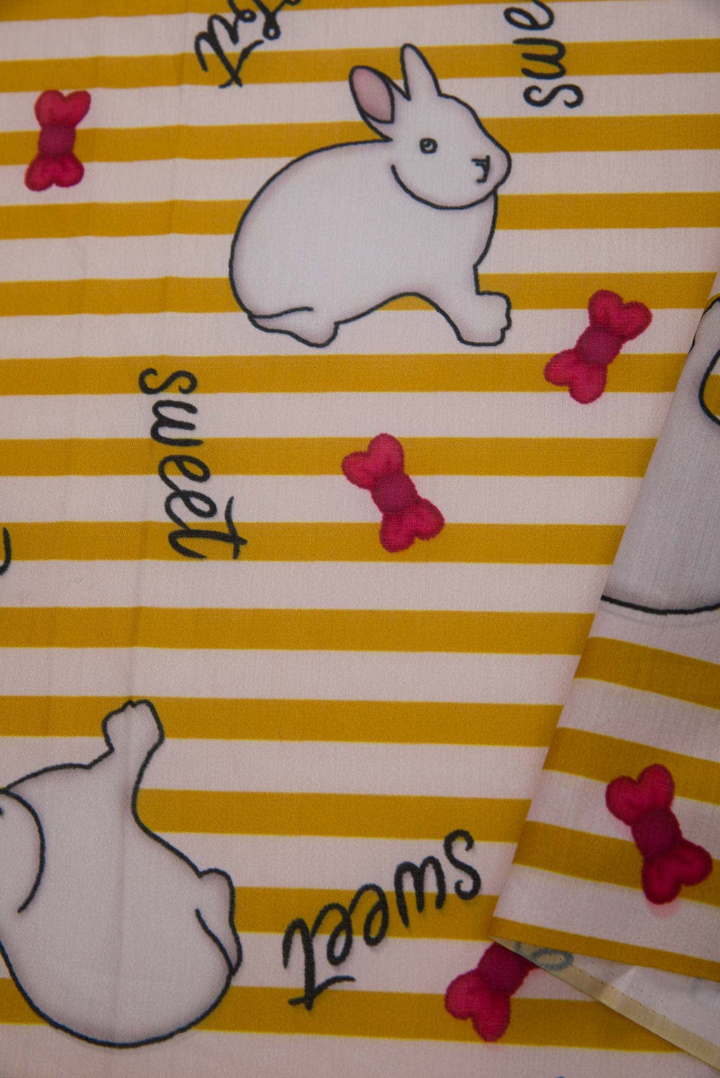 Mustard and Off White Chanderi Silk Dress Material