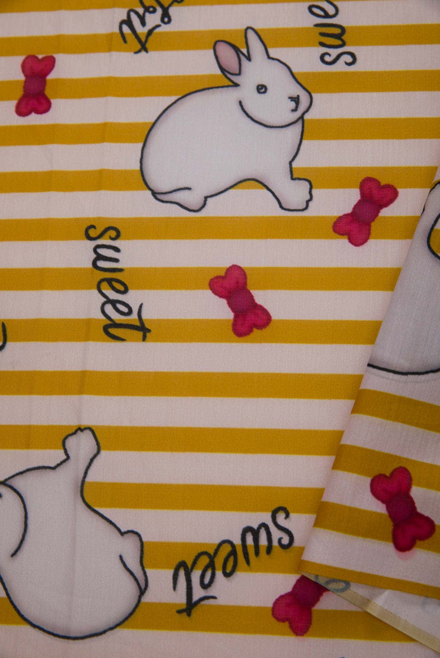 Mustard and Off White Chanderi Silk Dress Material