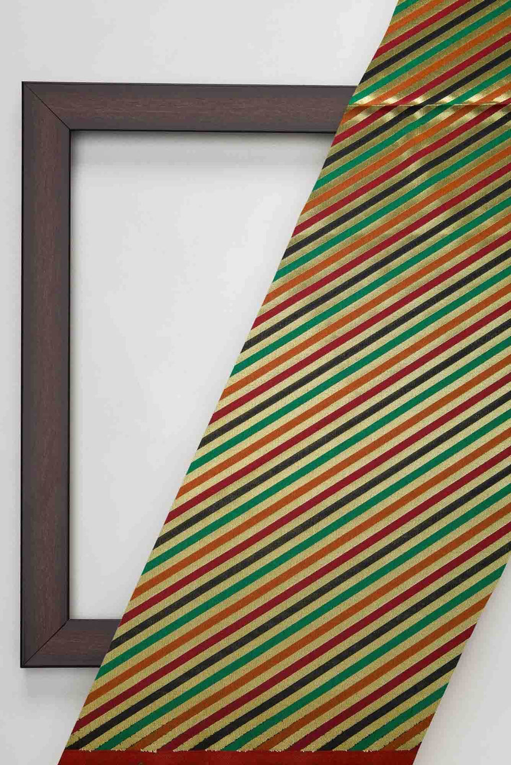 Maroon,Green and Black Blended Banarasi Silk Dress Material