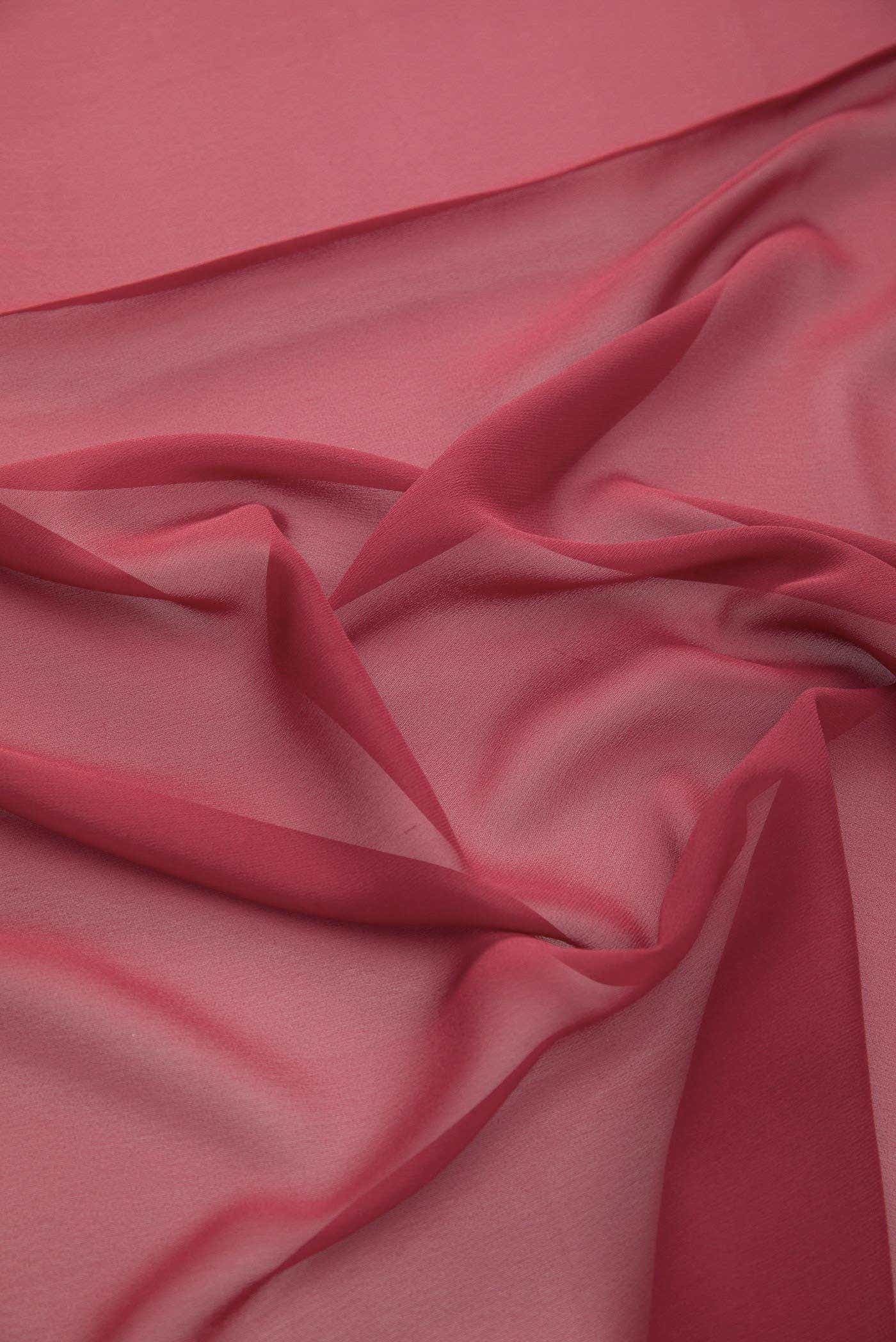 Maroon Georgette Dress Material
