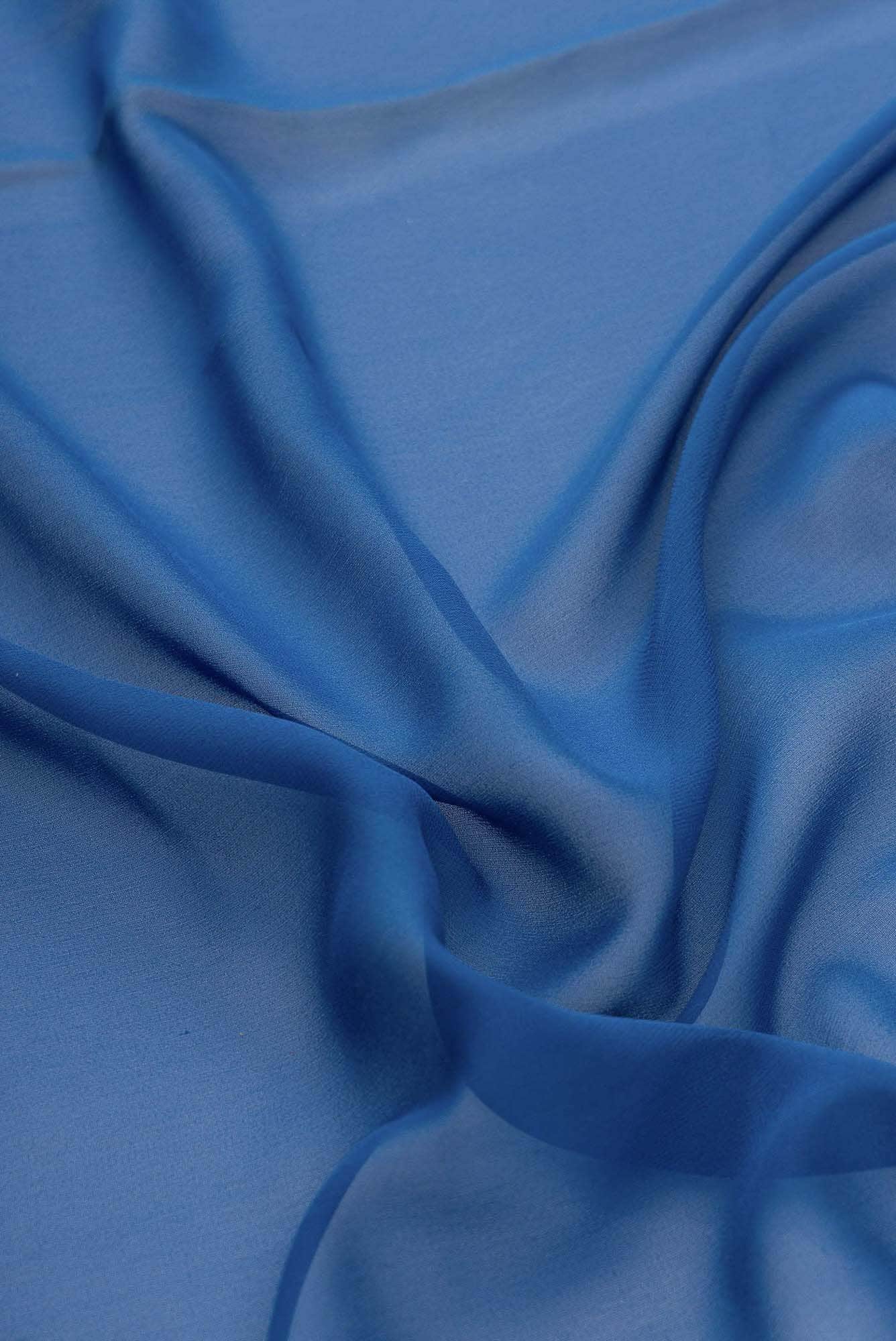 Royal Blue Mysore Georgette Dress Material