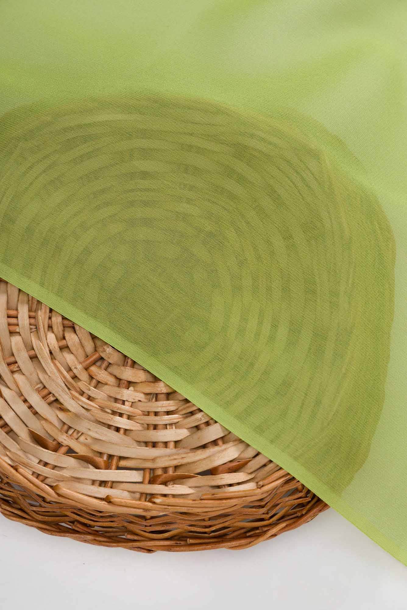 Green Mysore Georgette Dress Material