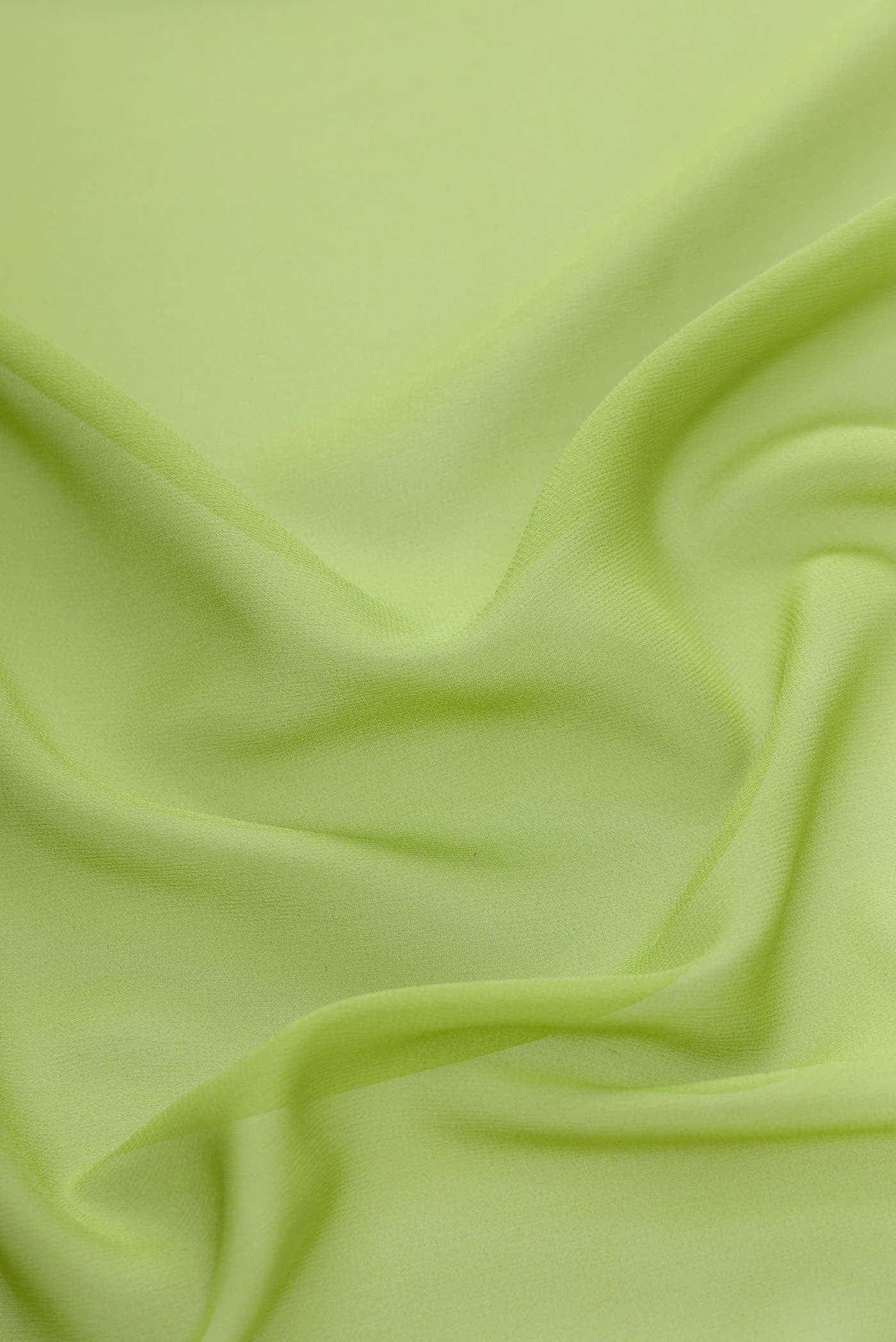 Green Mysore Georgette Dress Material