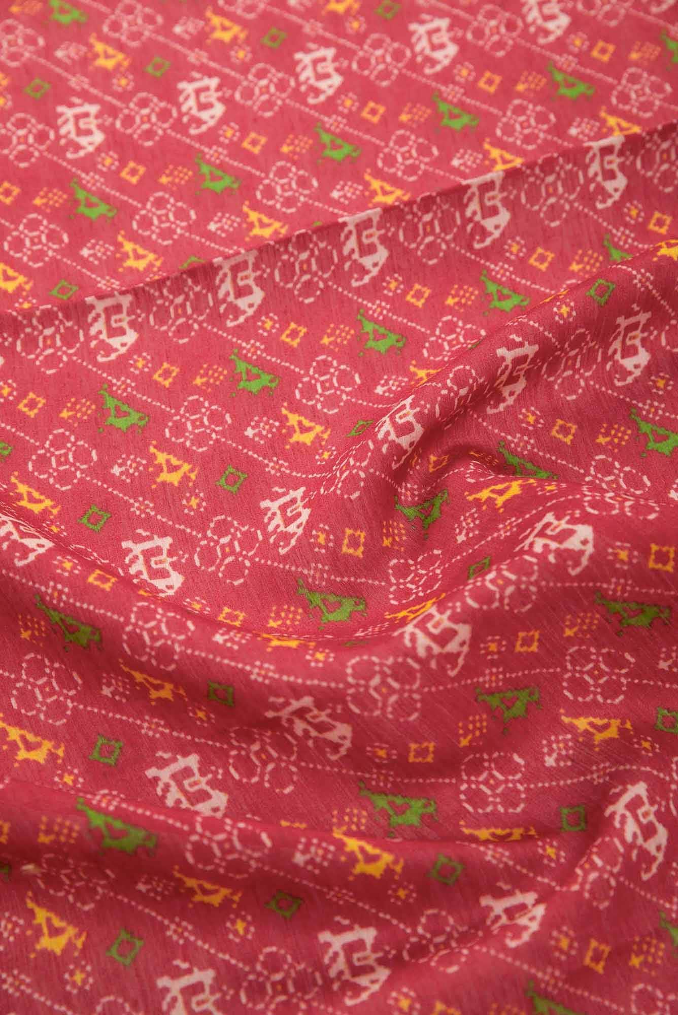 Maroon Chanderi Silk Dress Material