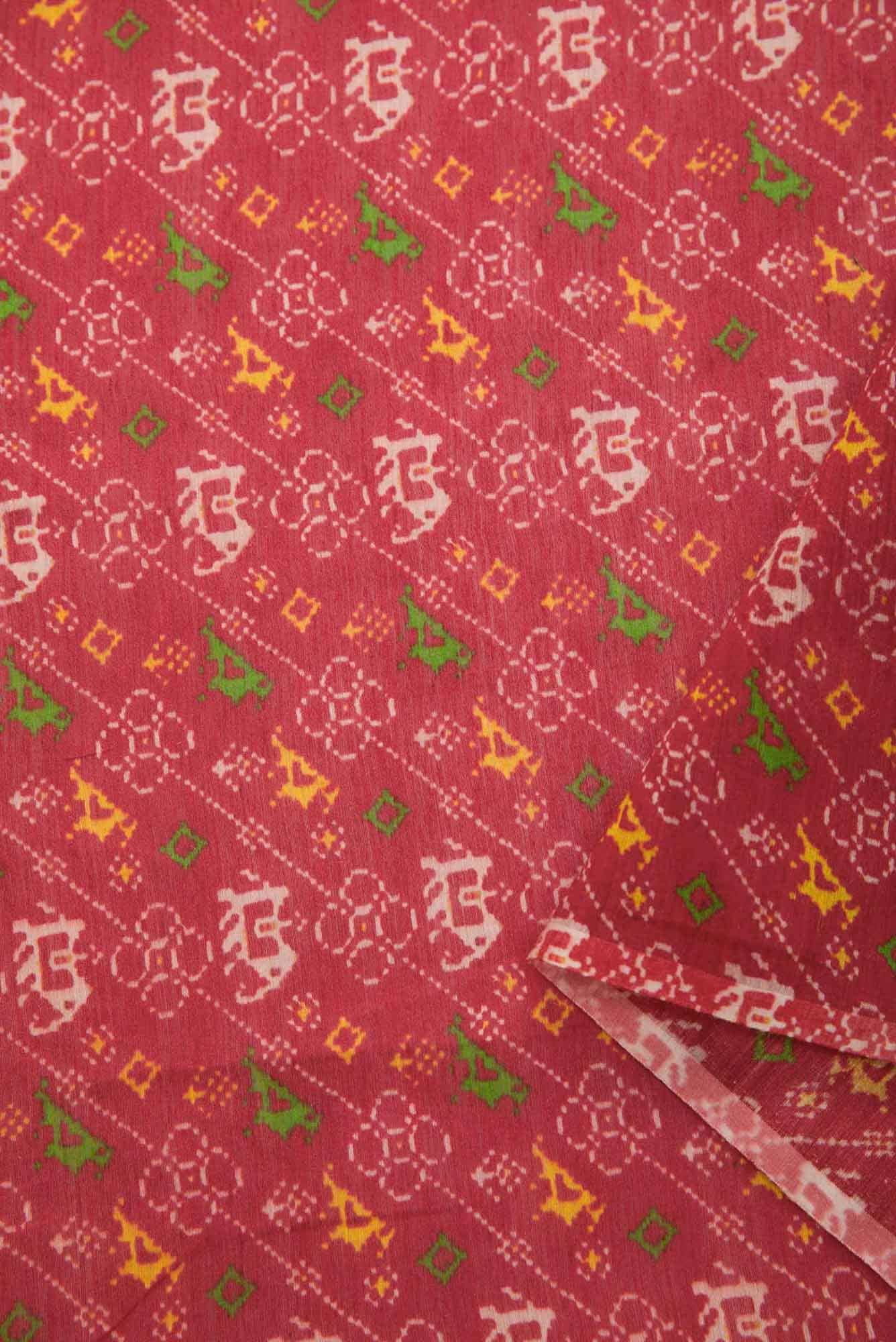 Maroon Chanderi Silk Dress Material