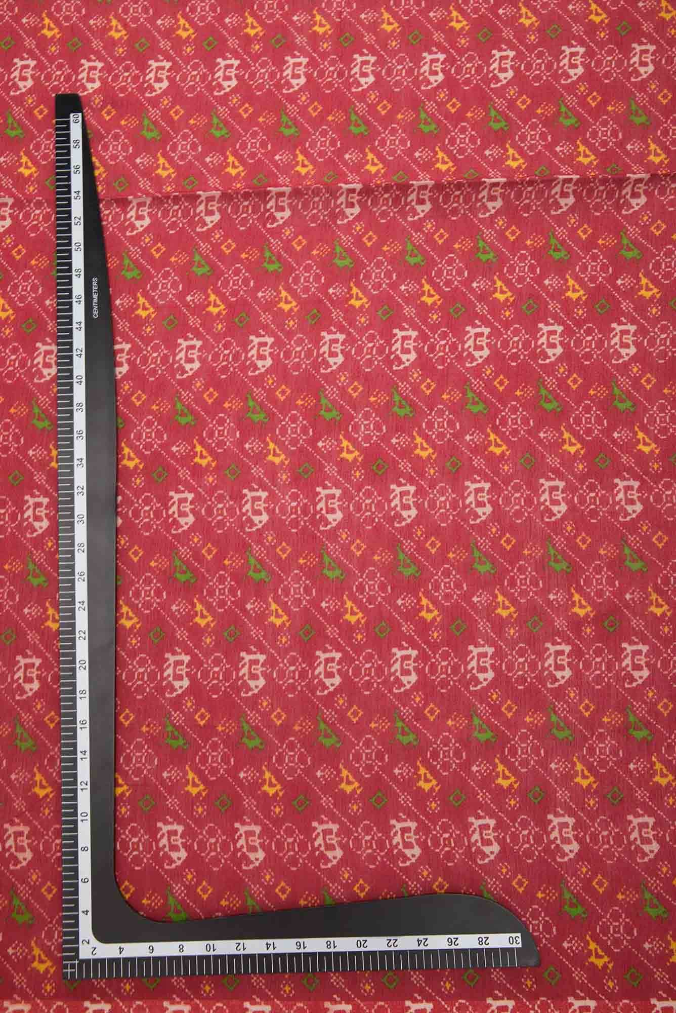 Maroon Chanderi Silk Dress Material