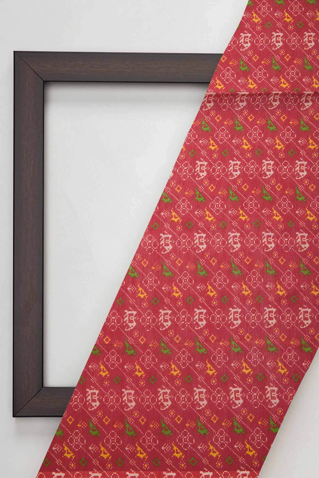 Maroon Chanderi Silk Dress Material