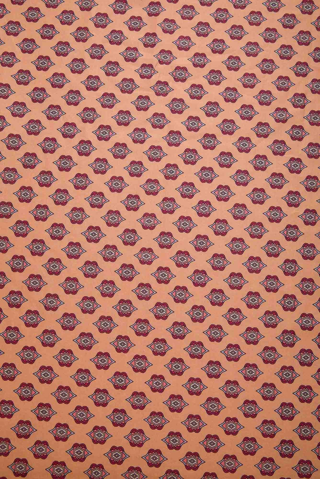 Golden Peach Cotton Dress Material