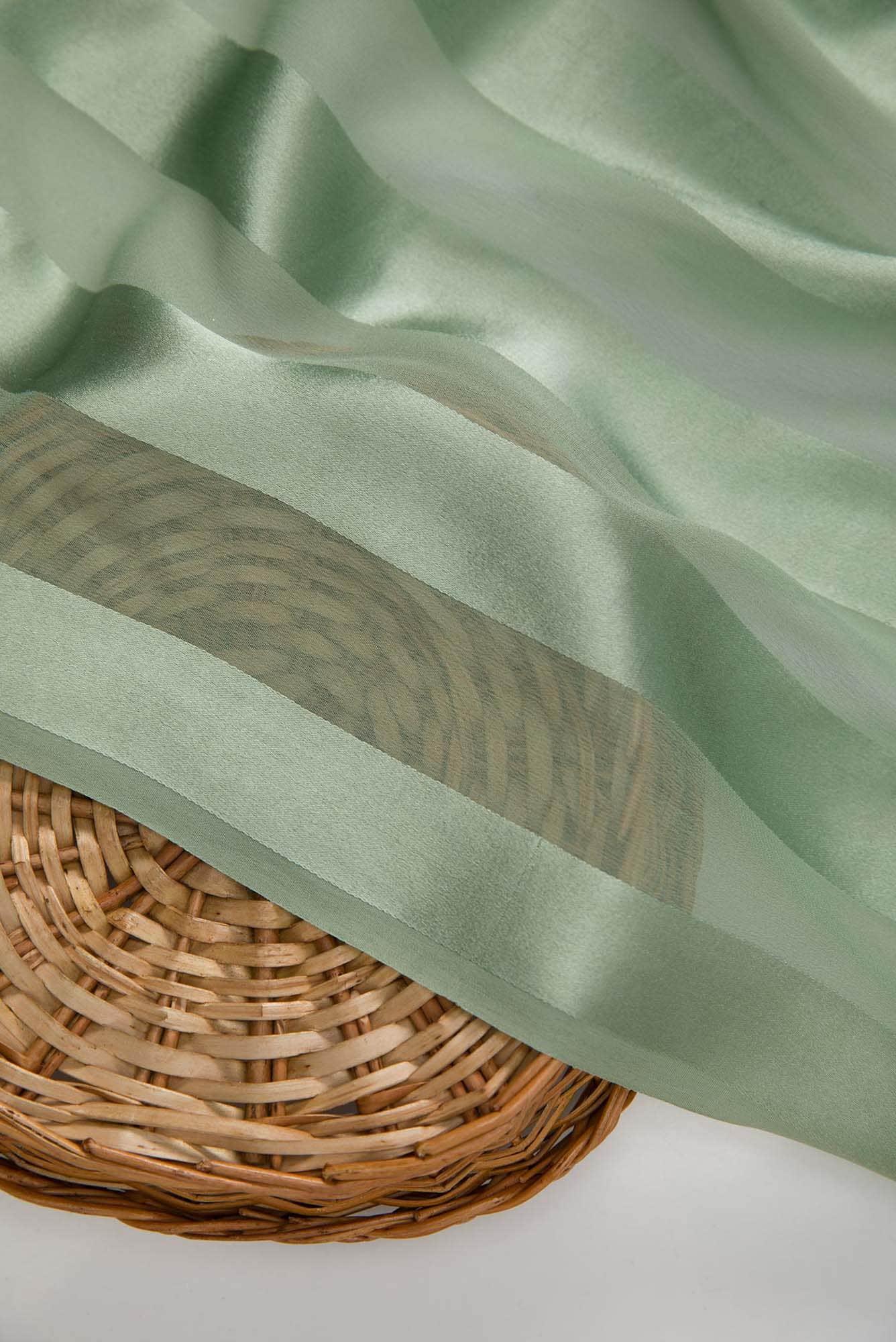 Olive Green Georgette Dress Material