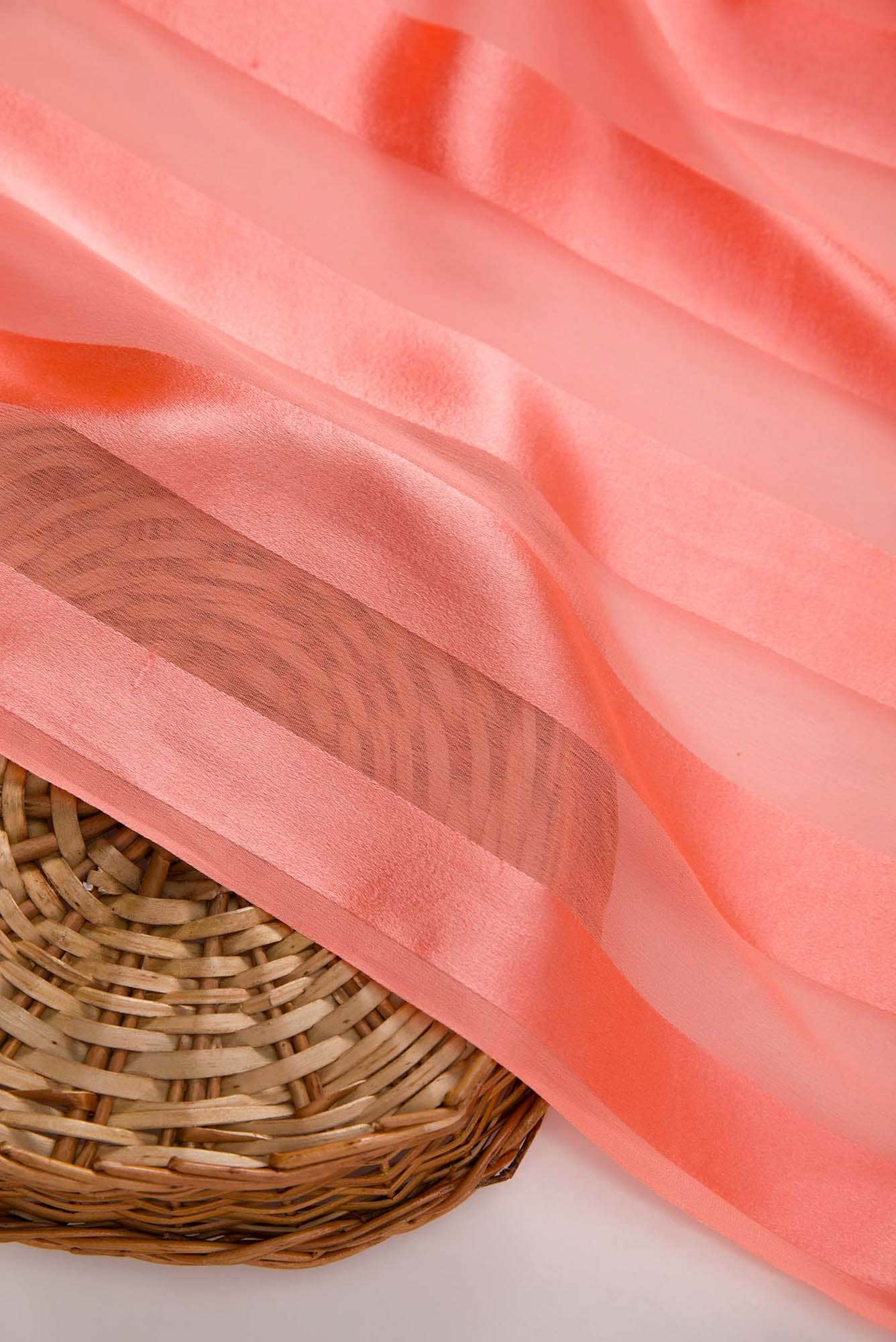 Peach Georgette Dress Material