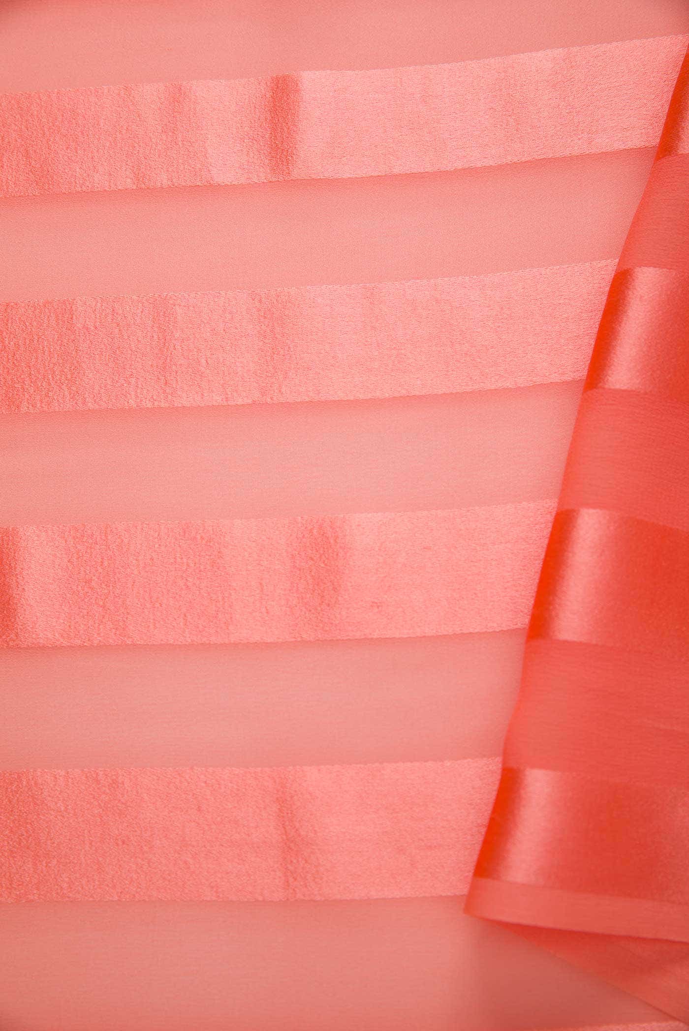 Peach Georgette Dress Material
