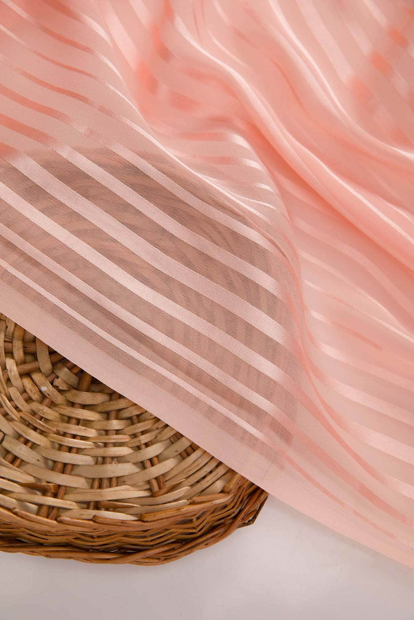 Peach Georgette Dress Material