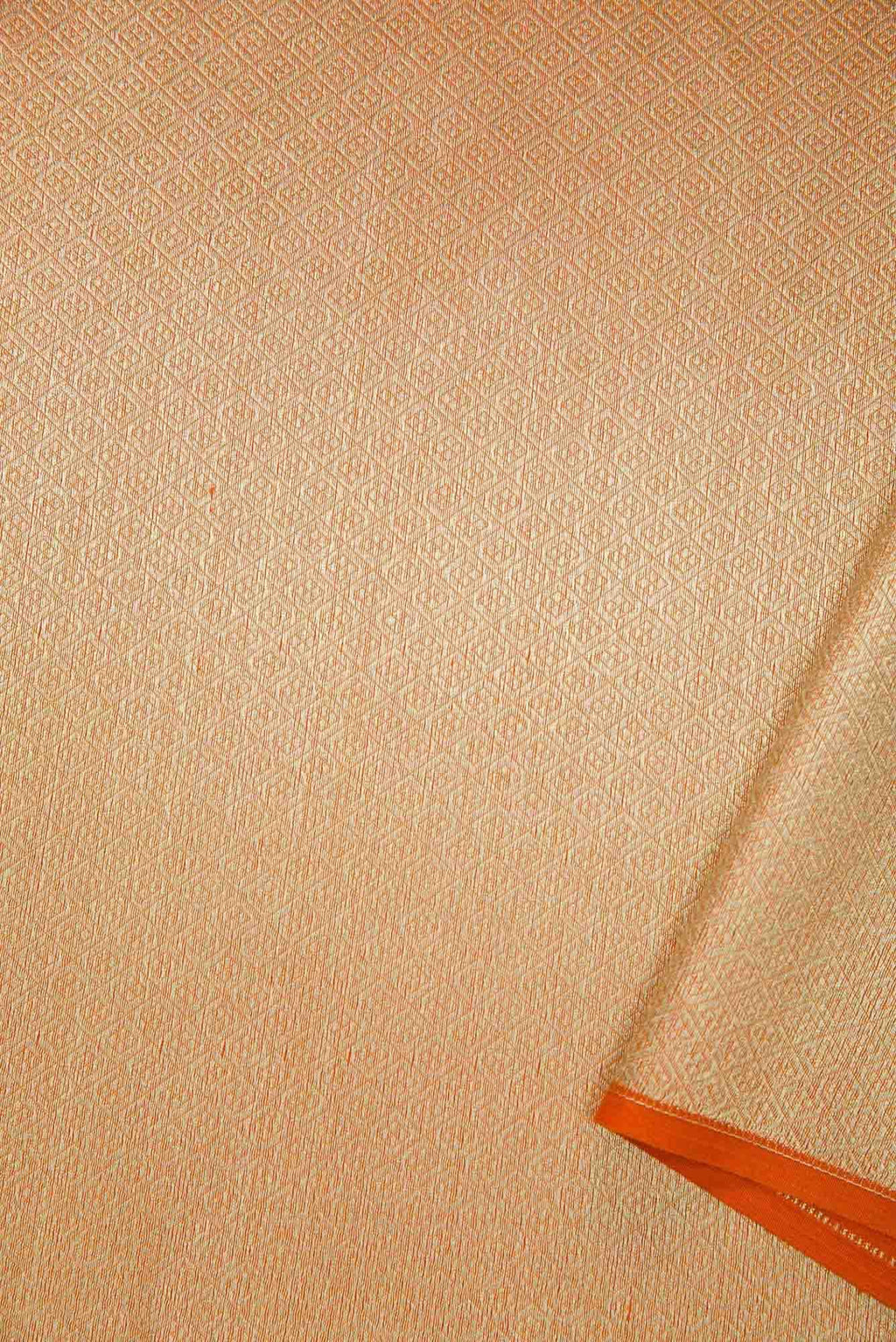 Orange Banarasi Silk Dress Material