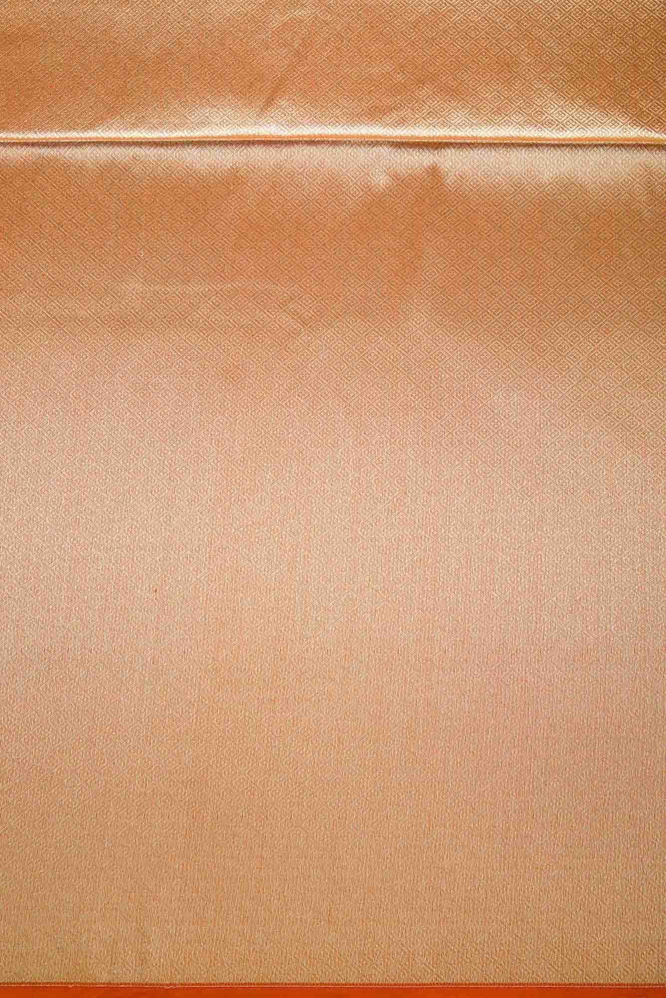 Orange Banarasi Silk Dress Material