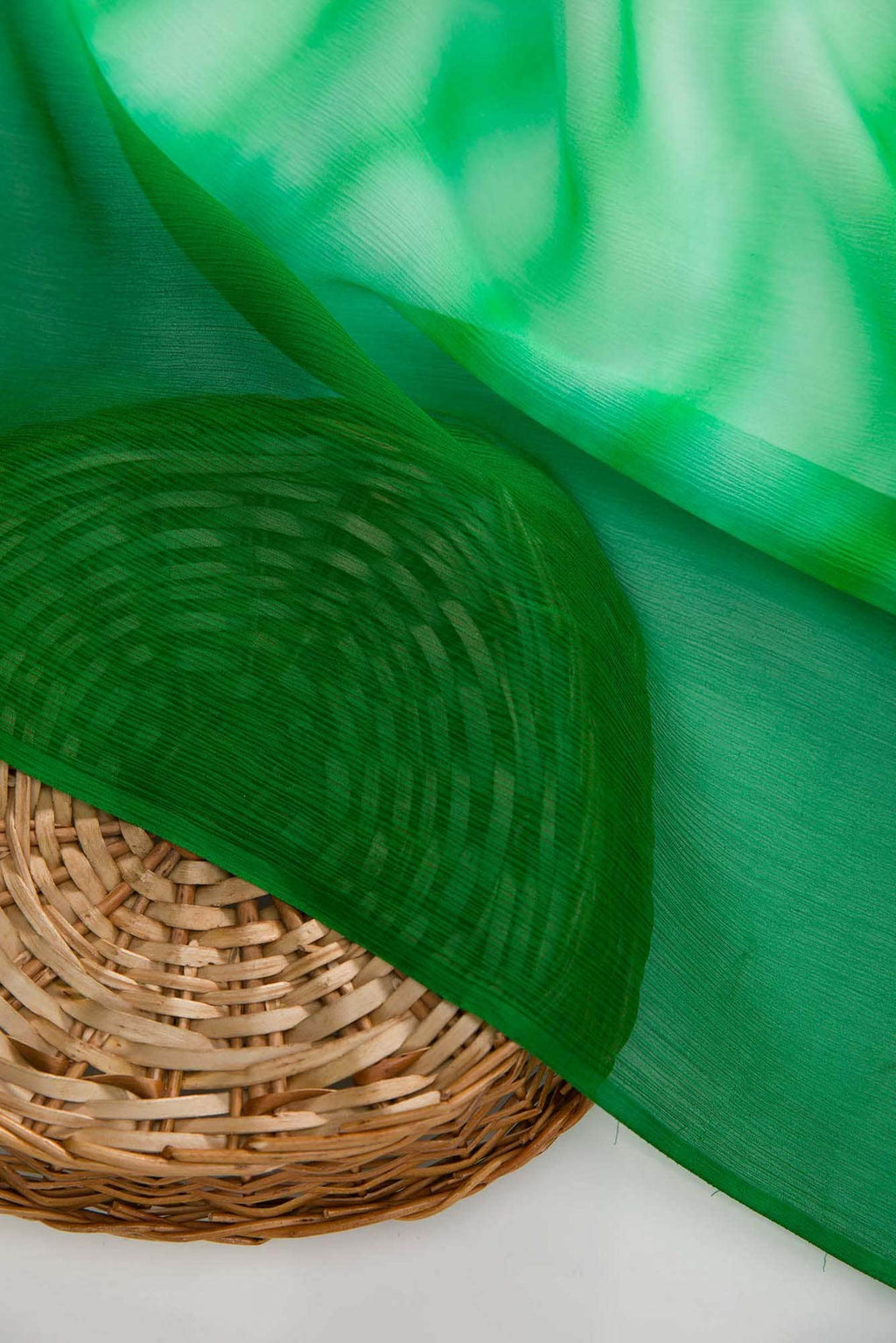 Green Chiffon Dress Material