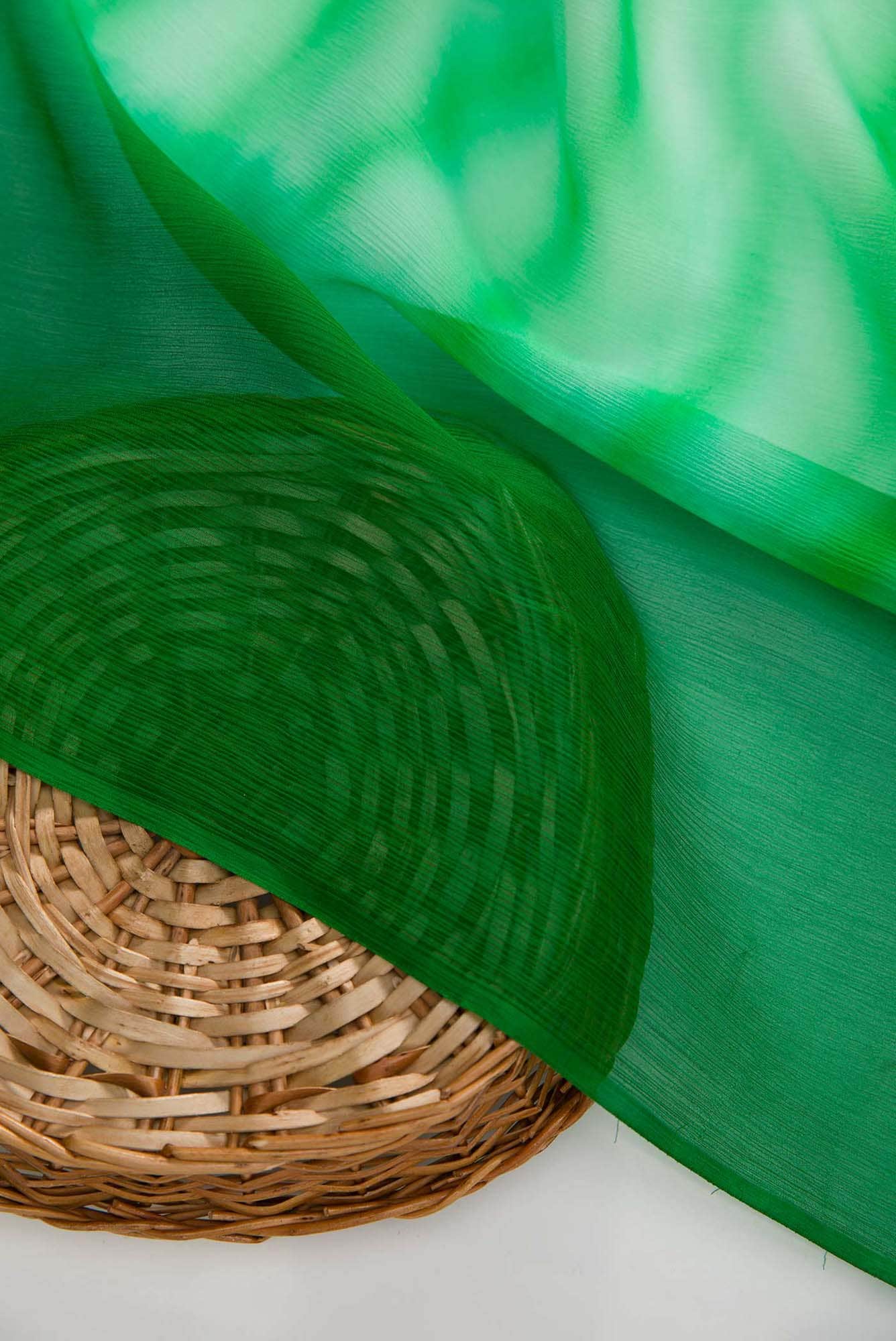 Green Chiffon Dress Material