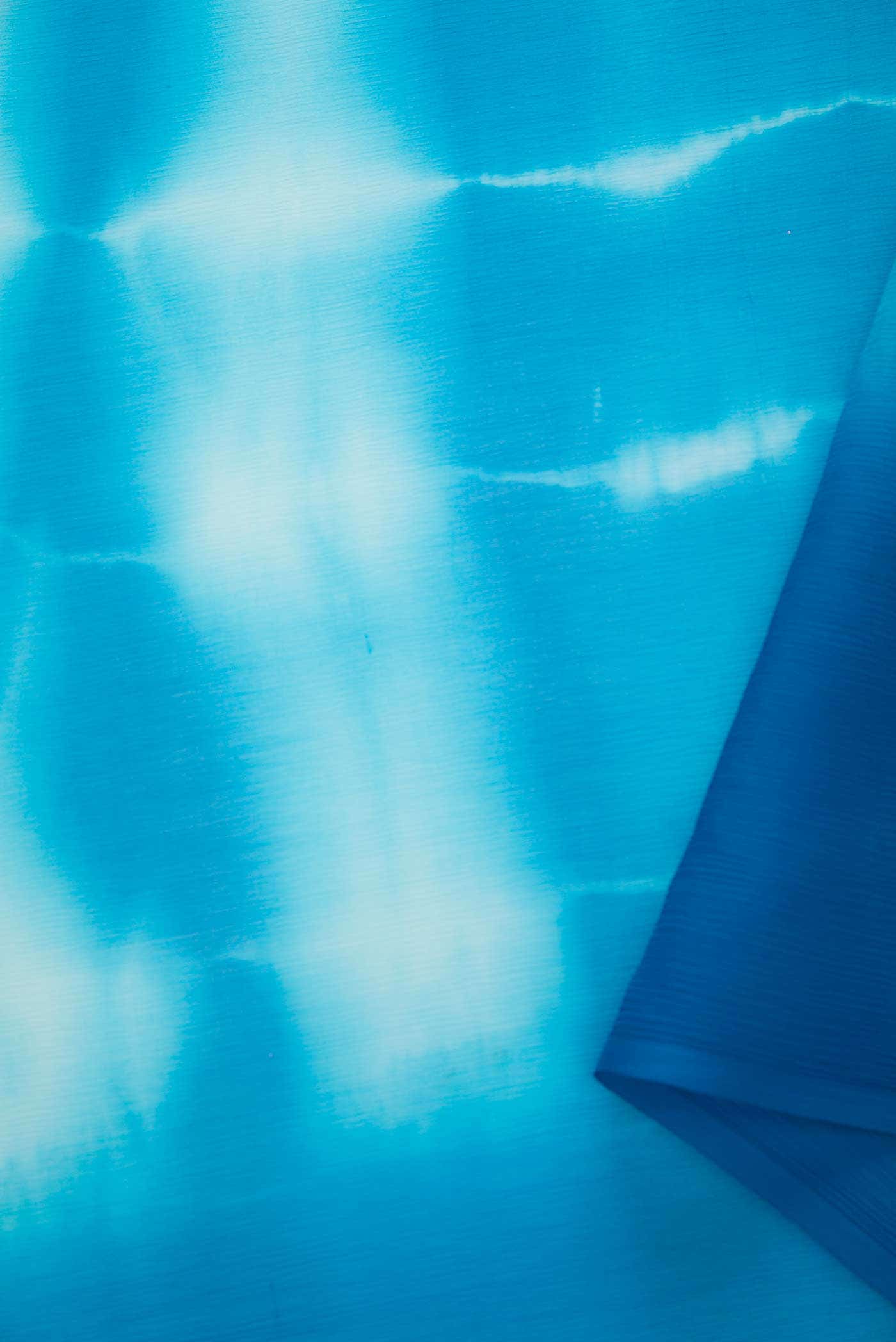 Blue Chiffon Dress Material