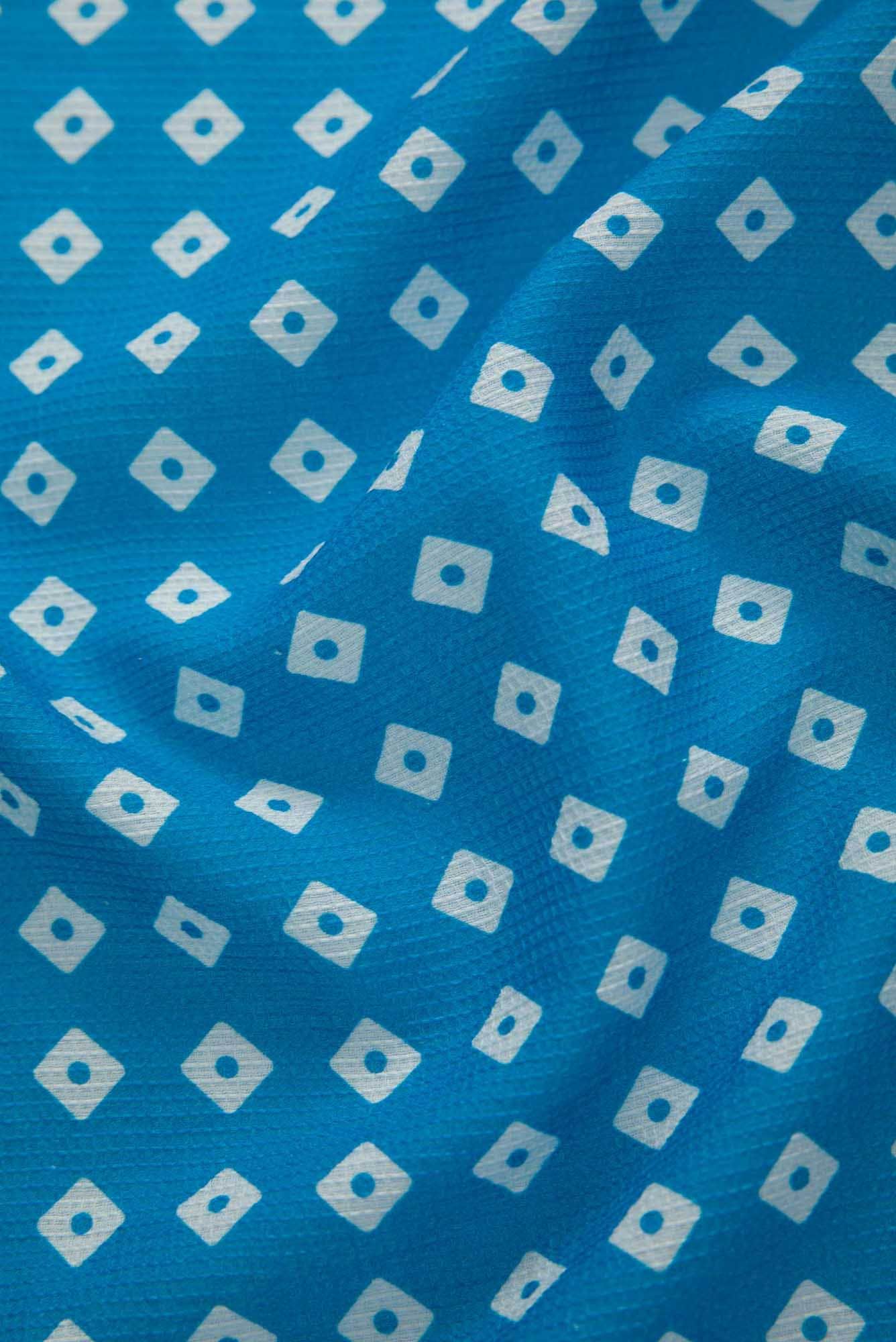 Sky Blue Chanderi Silk Dress Material