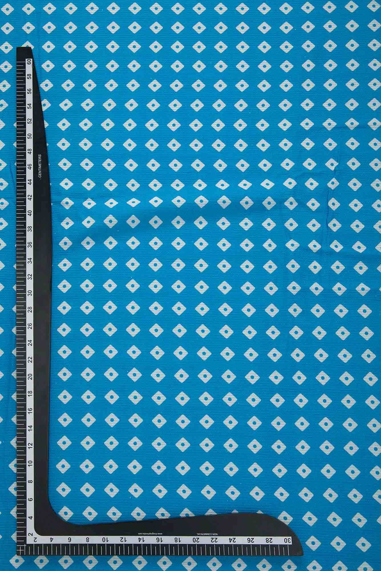 Sky Blue Chanderi Silk Dress Material