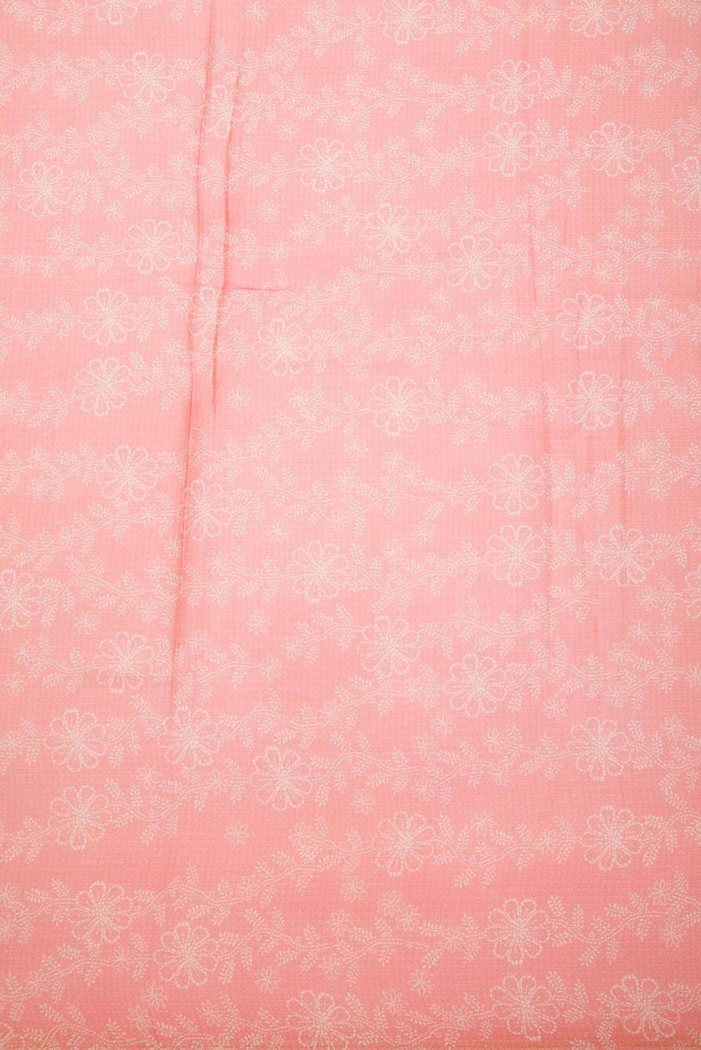 Peach Organza Silk Dress Material