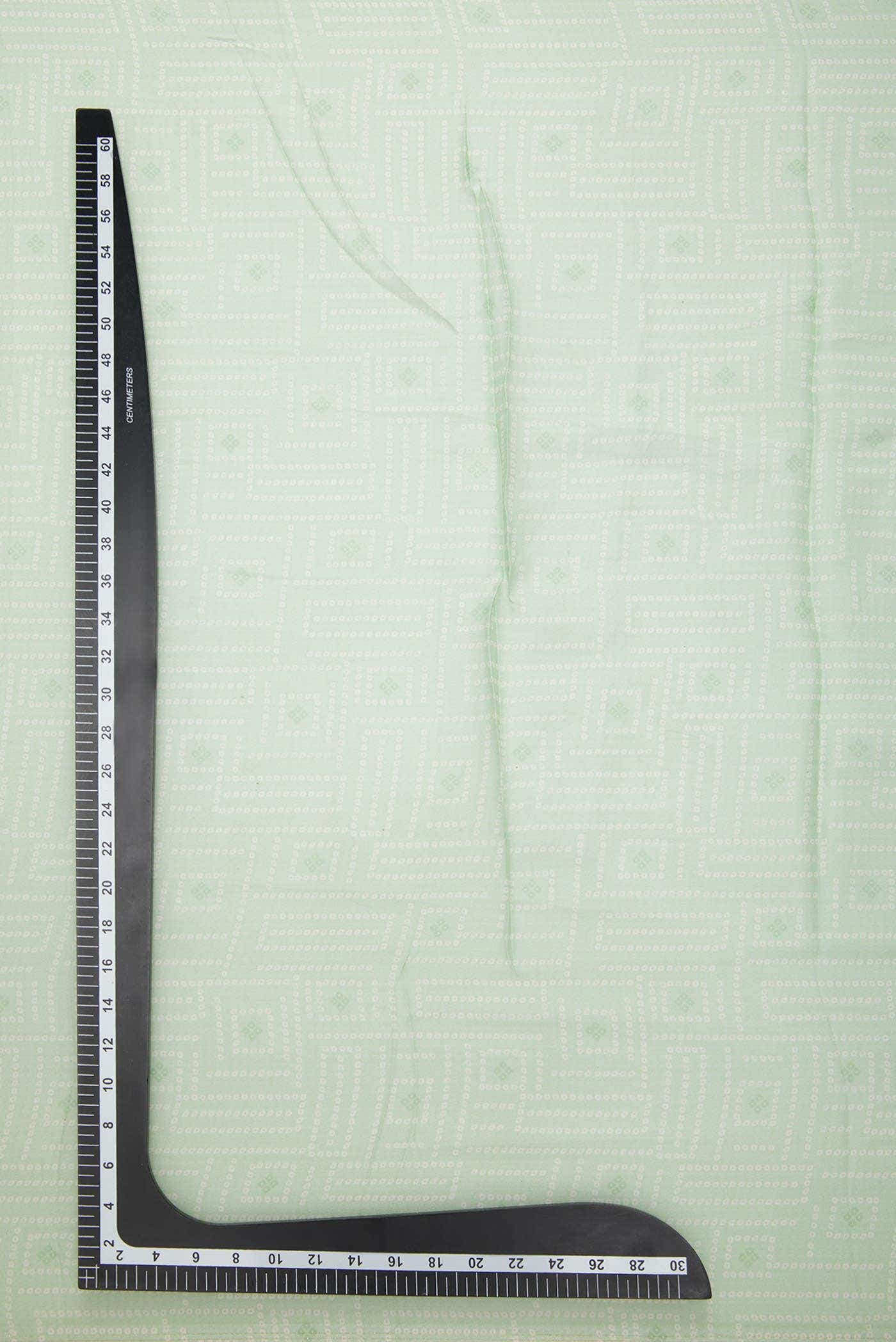 Pista Green Organza Silk Dress Material