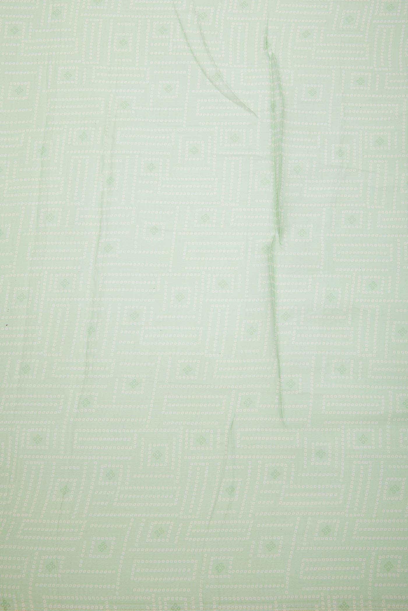 Pista Green Organza Silk Dress Material