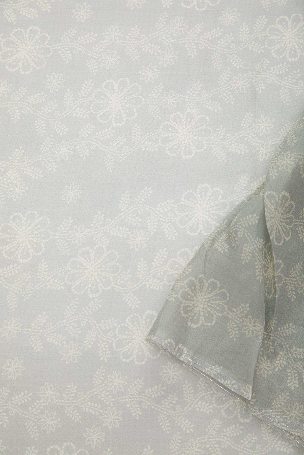 Grey Organza Silk Dress Material