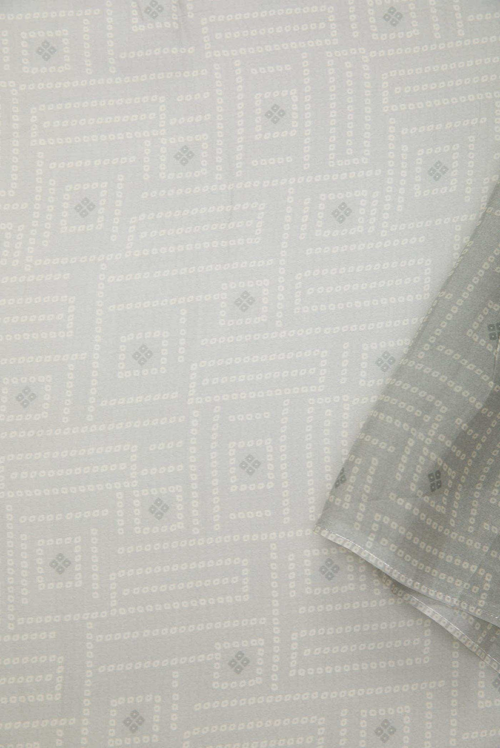Grey Organza Silk Dress Material