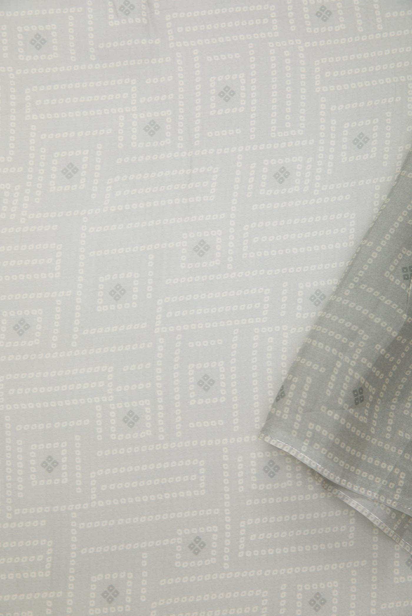 Grey Organza Silk Dress Material
