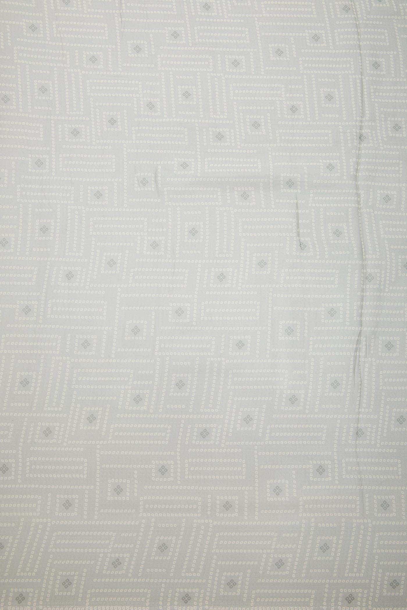 Grey Organza Silk Dress Material