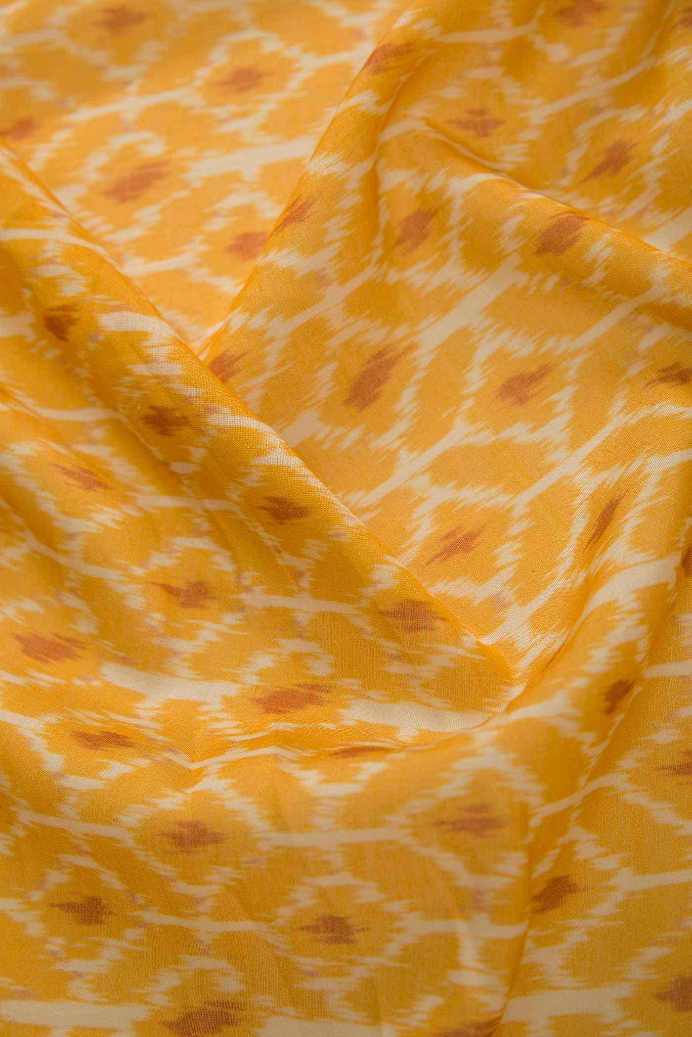 Mustard Chanderi Silk Dress Material