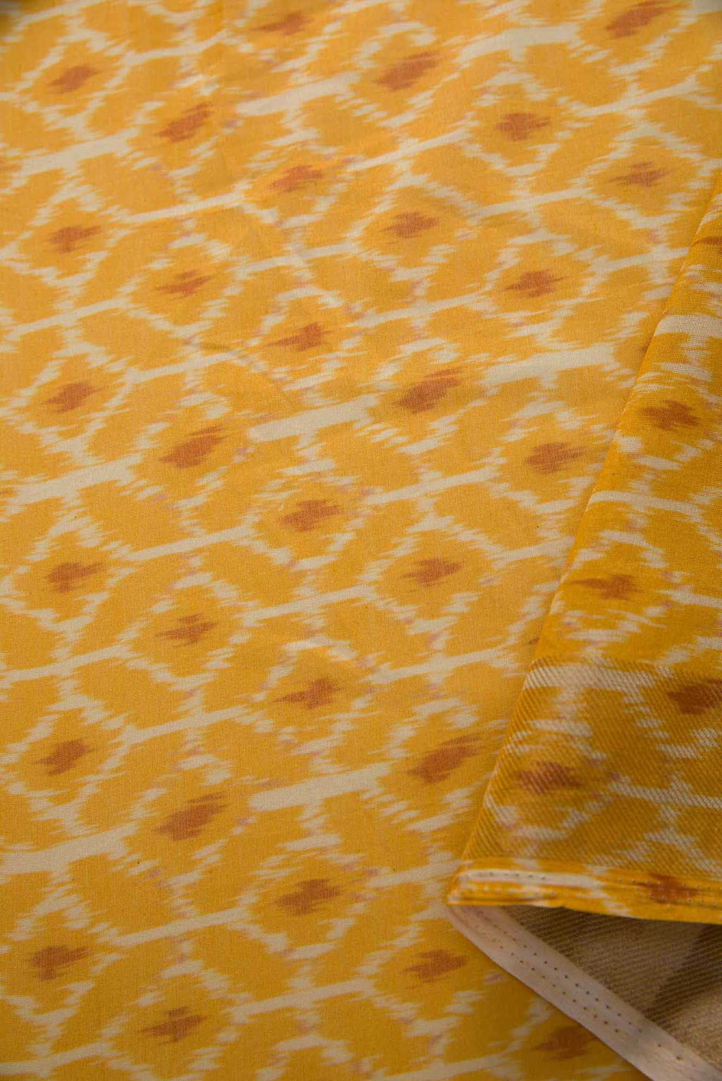 Mustard Chanderi Silk Dress Material