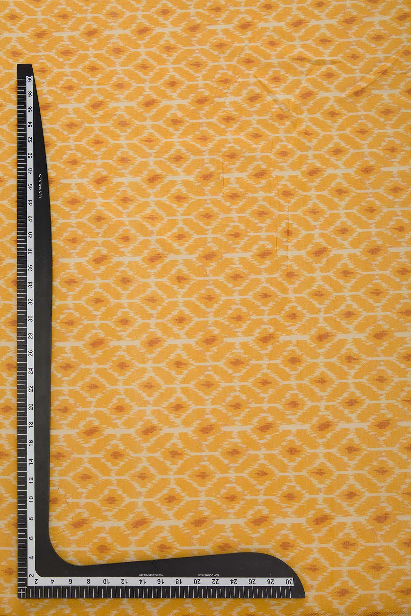 Mustard Chanderi Silk Dress Material