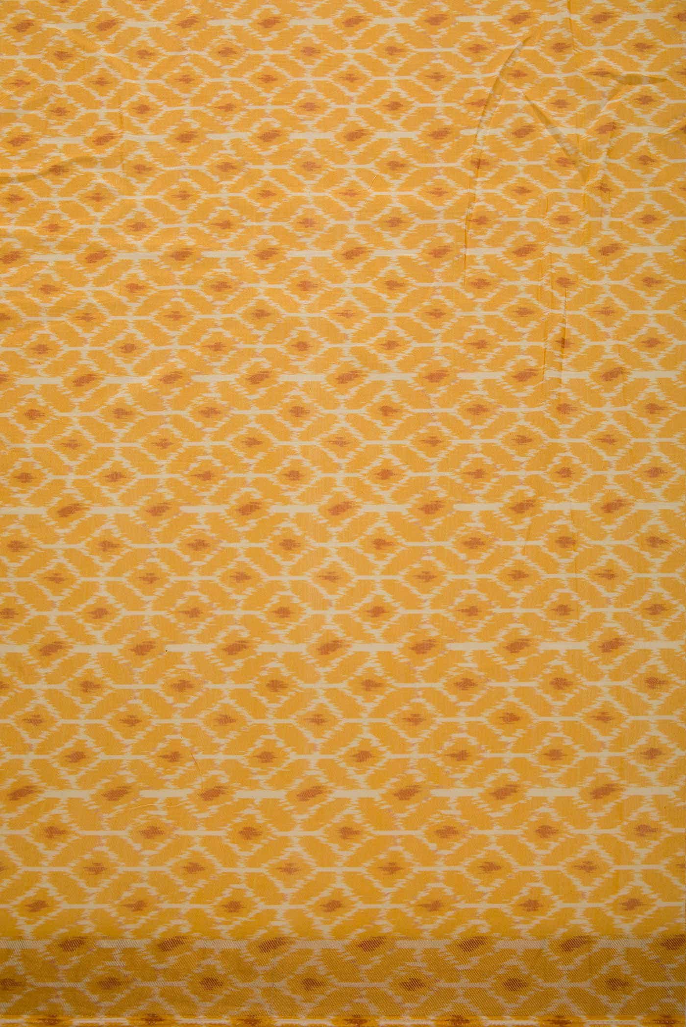 Mustard Chanderi Silk Dress Material