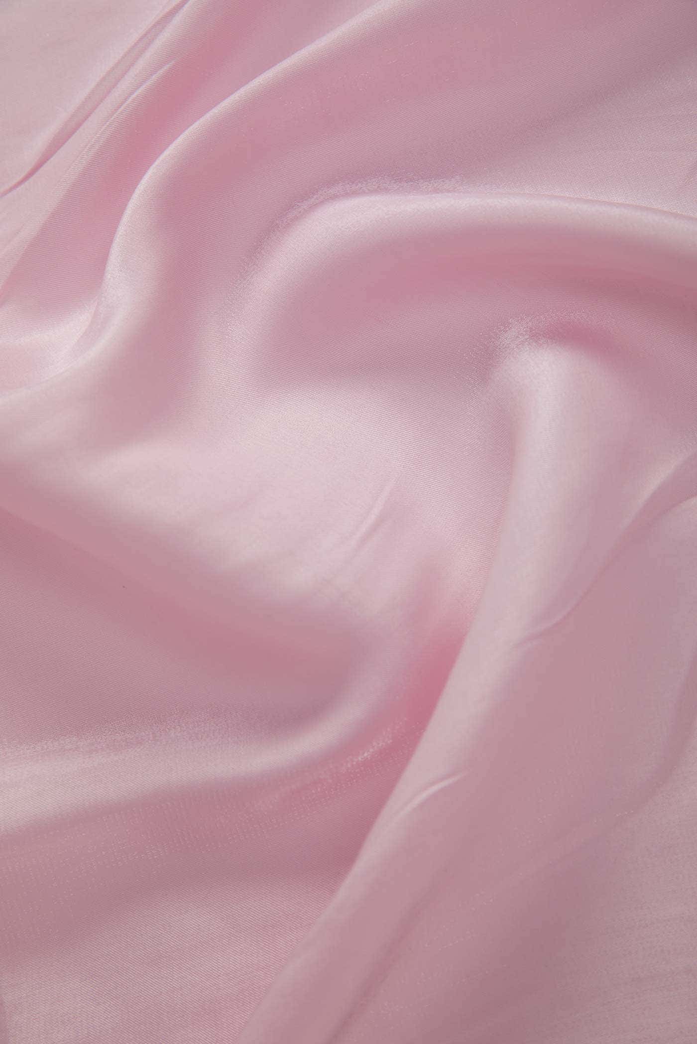 Pink Satin Crepe Dress Material