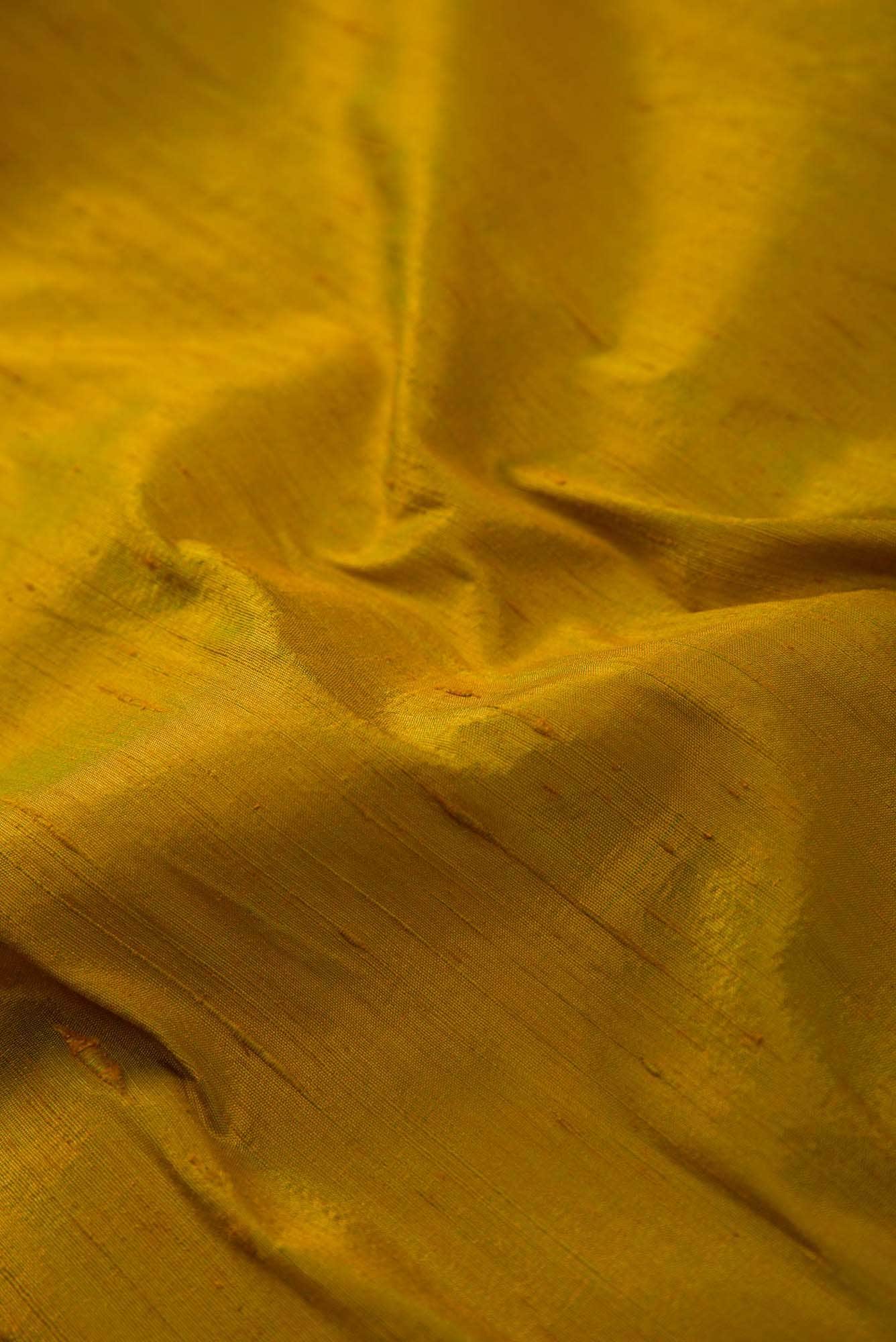 Mehandi Green Raw Silk Dress Material