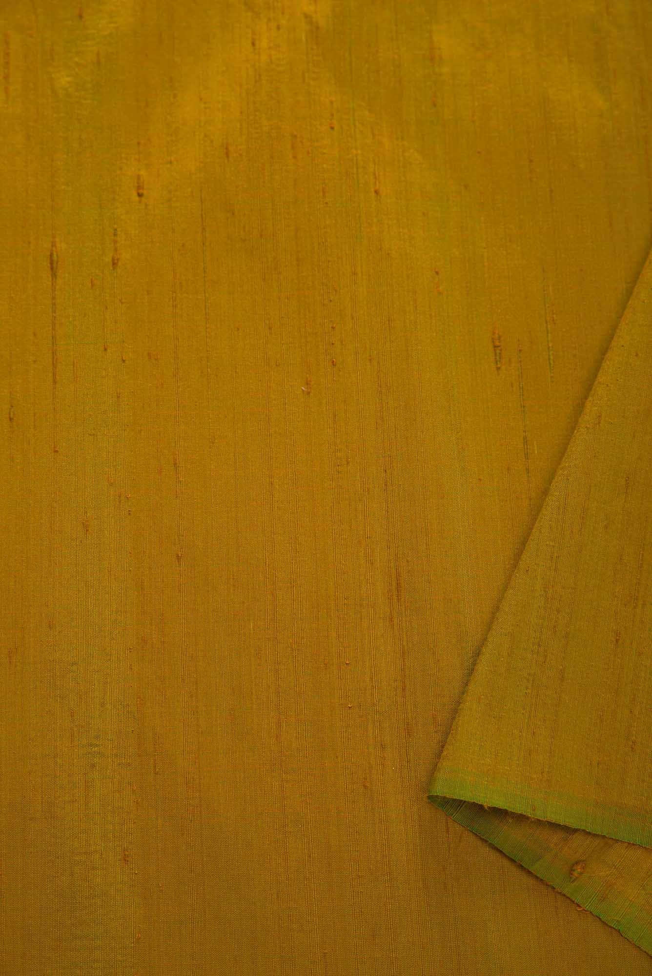 Mehandi Green Raw Silk Dress Material