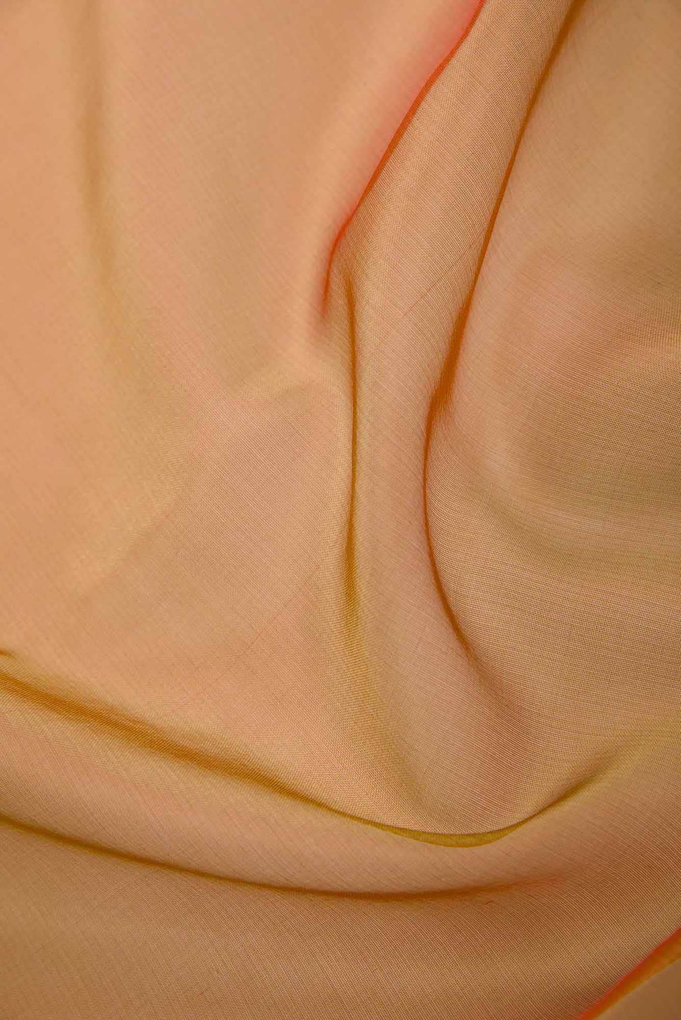 Mustard Organza Silk Dress Material