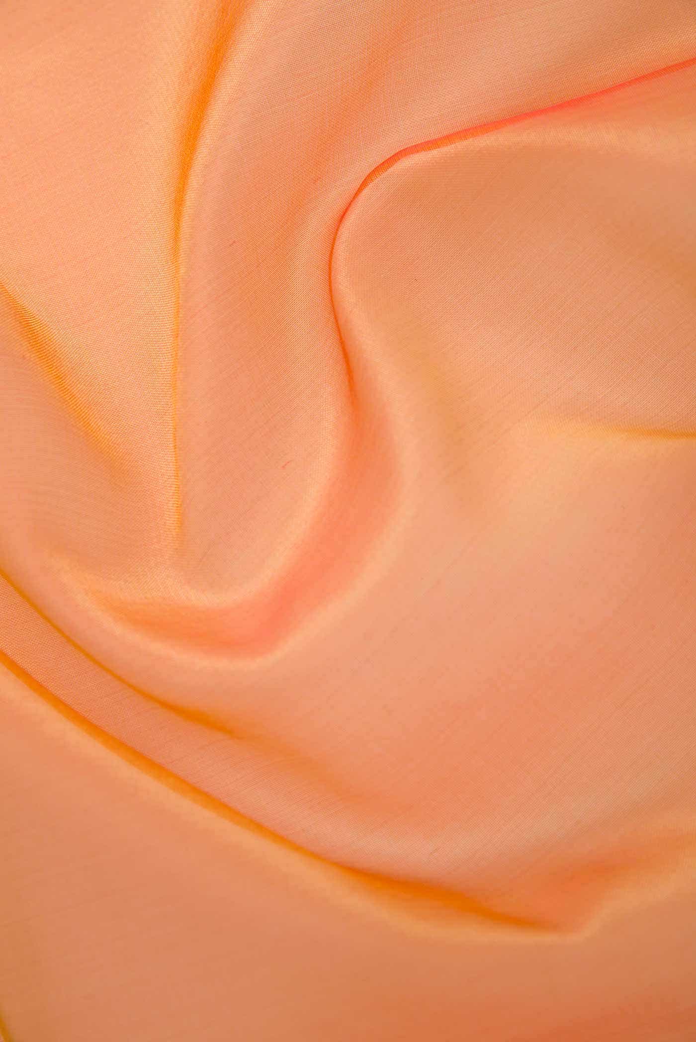Orange Organza Silk Dress Material
