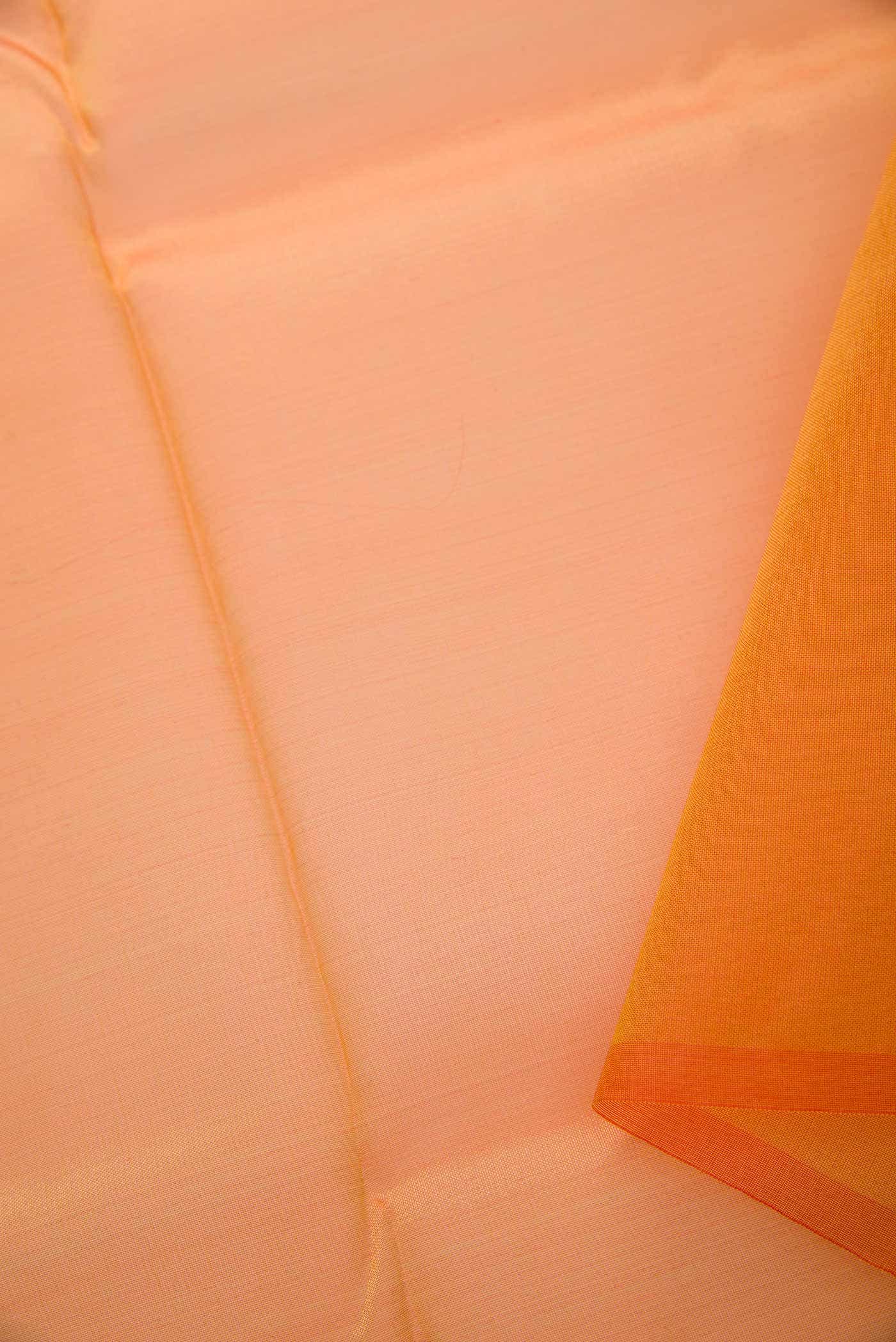 Orange Organza Silk Dress Material