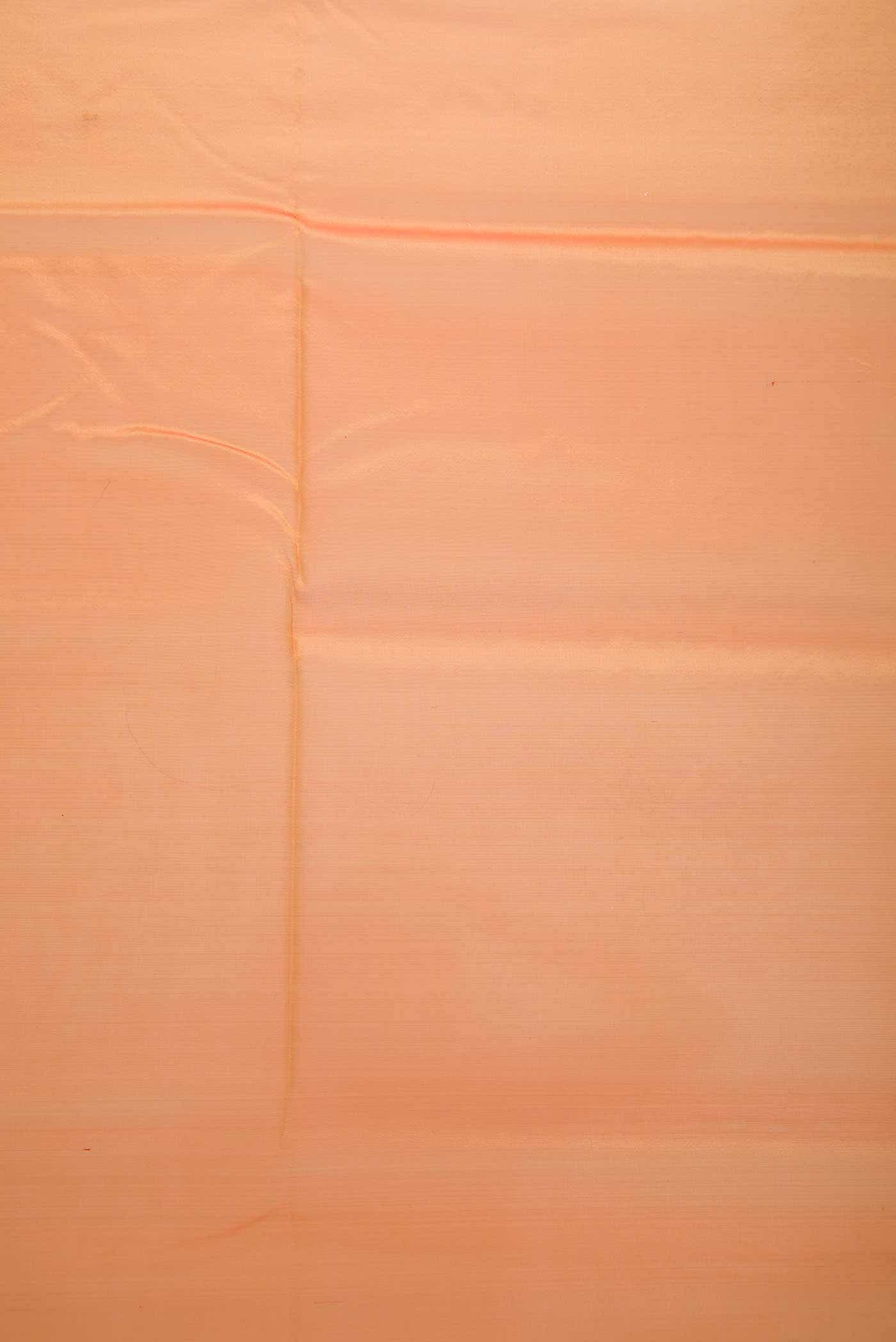 Orange Organza Silk Dress Material