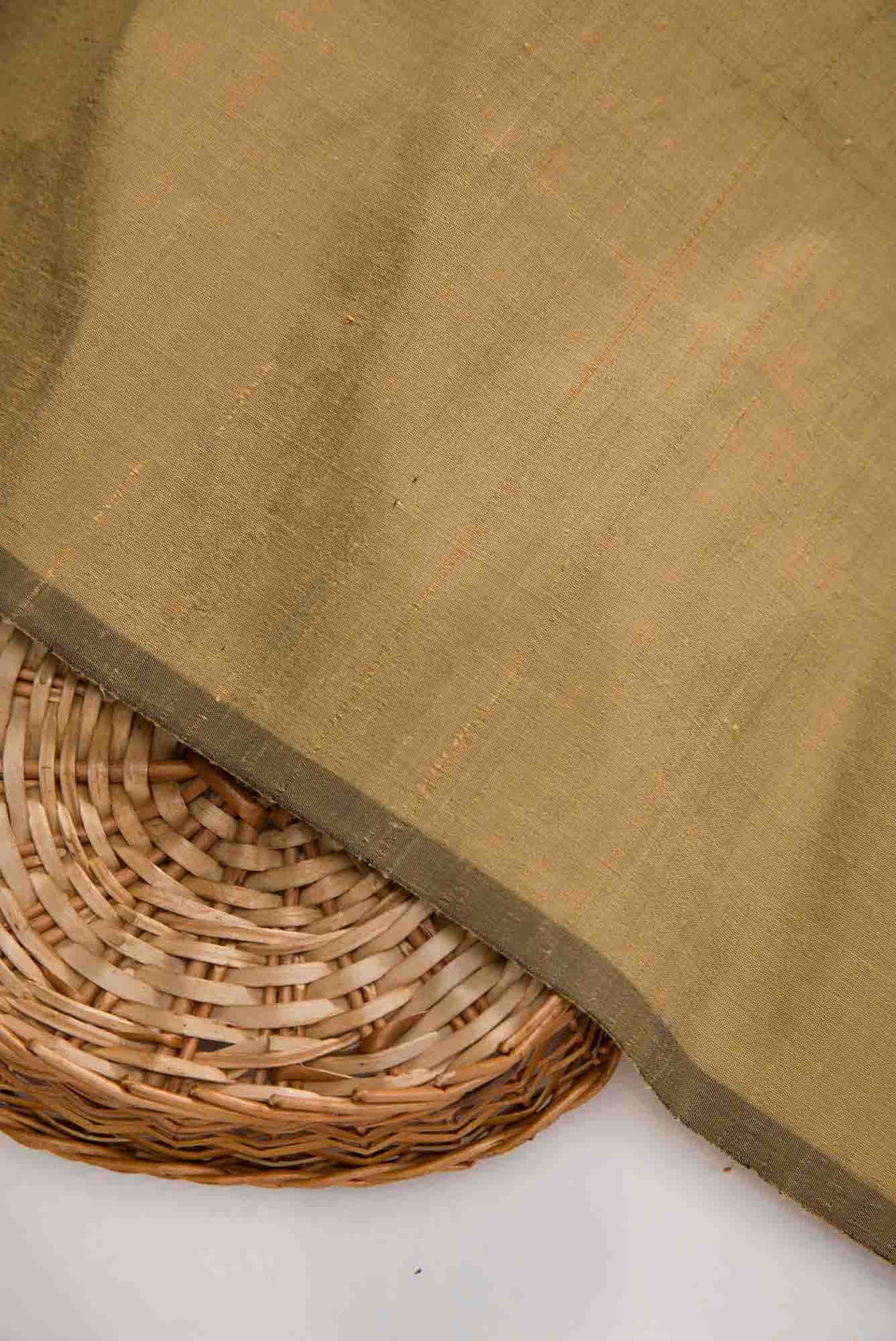 Gold Raw Silk Dress Material