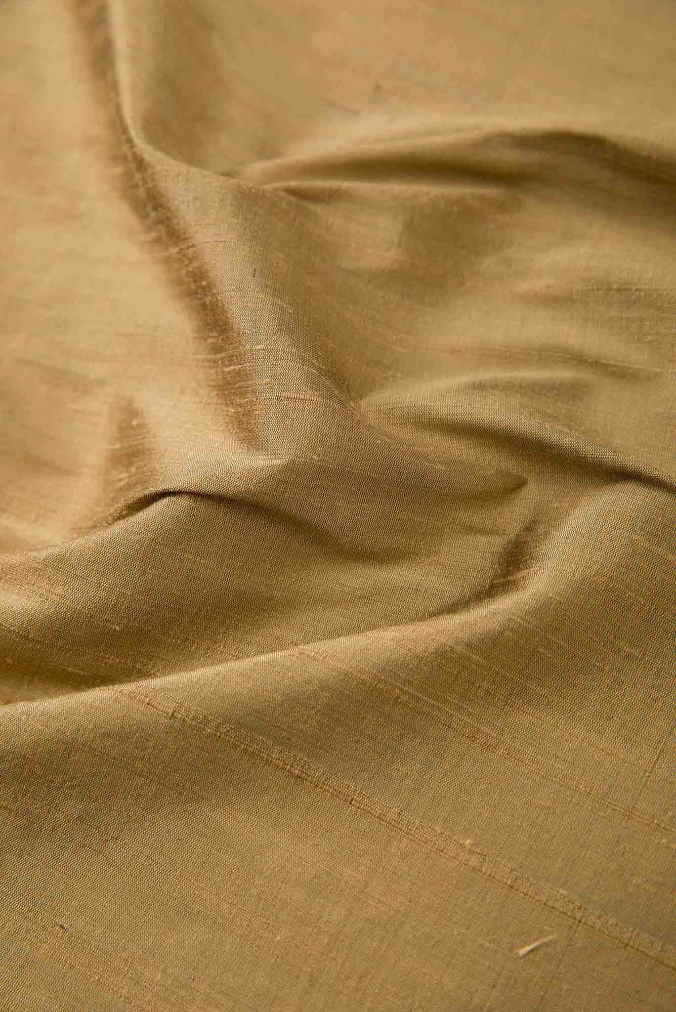 Gold Raw Silk Dress Material